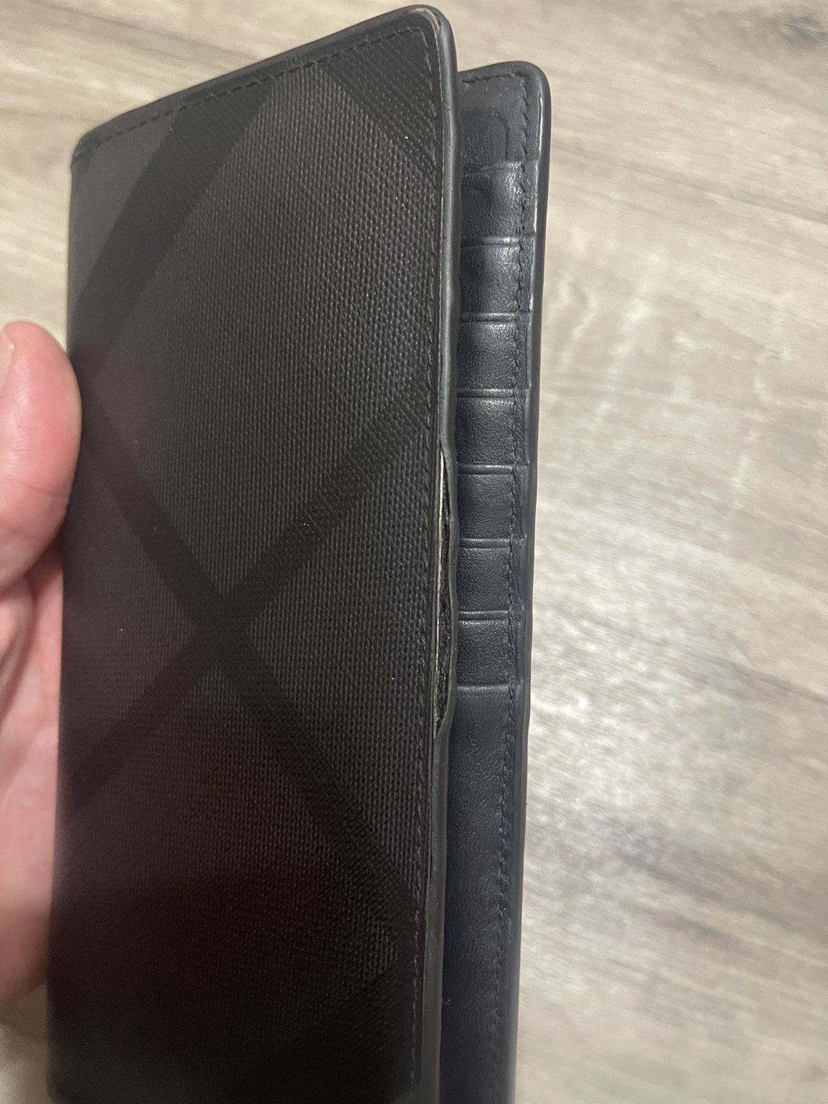 Burberry BURBERRY BIFOLD LEATHER BLACK-GRAY LARGE WALLET FULL SET Size ONE SIZE - 3 Thumbnail
