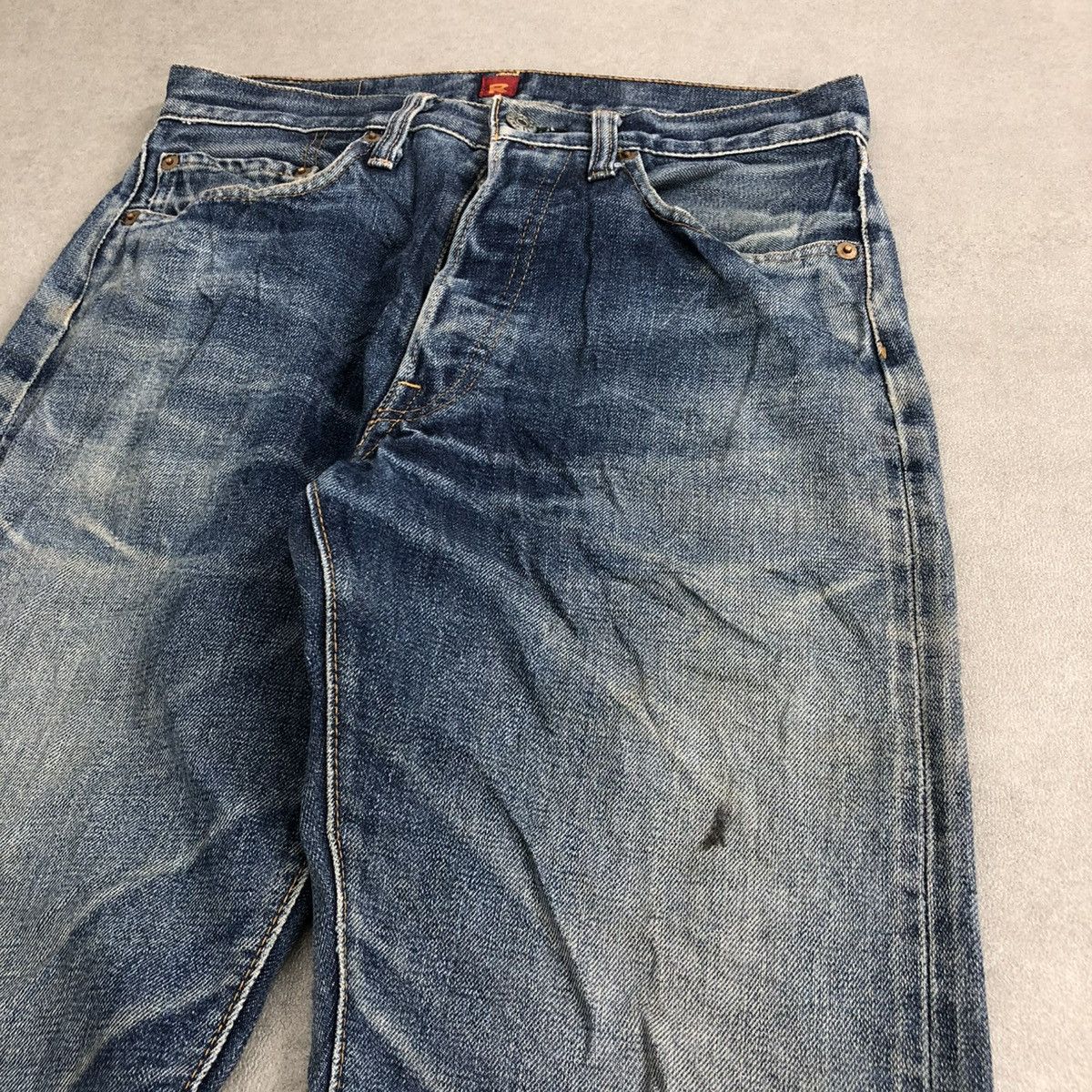 Japanese Brand 🇯🇵 Vintage Resolute 710 Japan Distressed Faded Selvedge Jeans Size US 30 / EU 46 - 3 Thumbnail