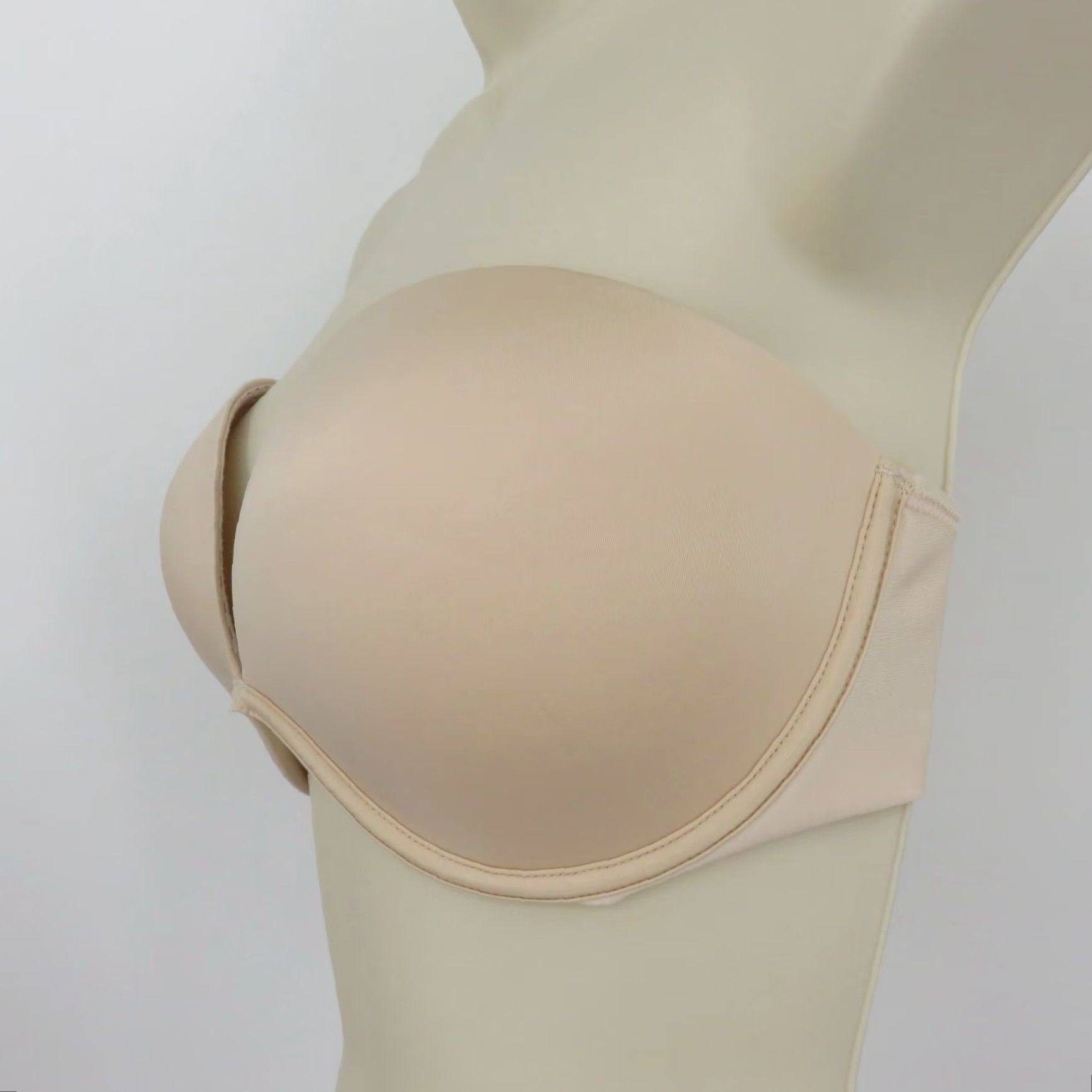 Victoria's Secret Victoria's Secret Bra 36D Balconette Underwire Padded Strapless Beige Women Size ONE SIZE - 4 Thumbnail