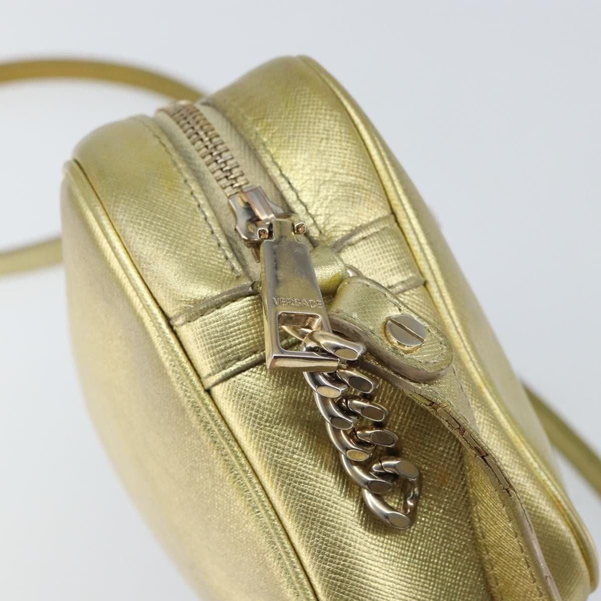 Versace Versace Leather Medusa Shoulder Bag Gold Size ONE SIZE - 8 Thumbnail