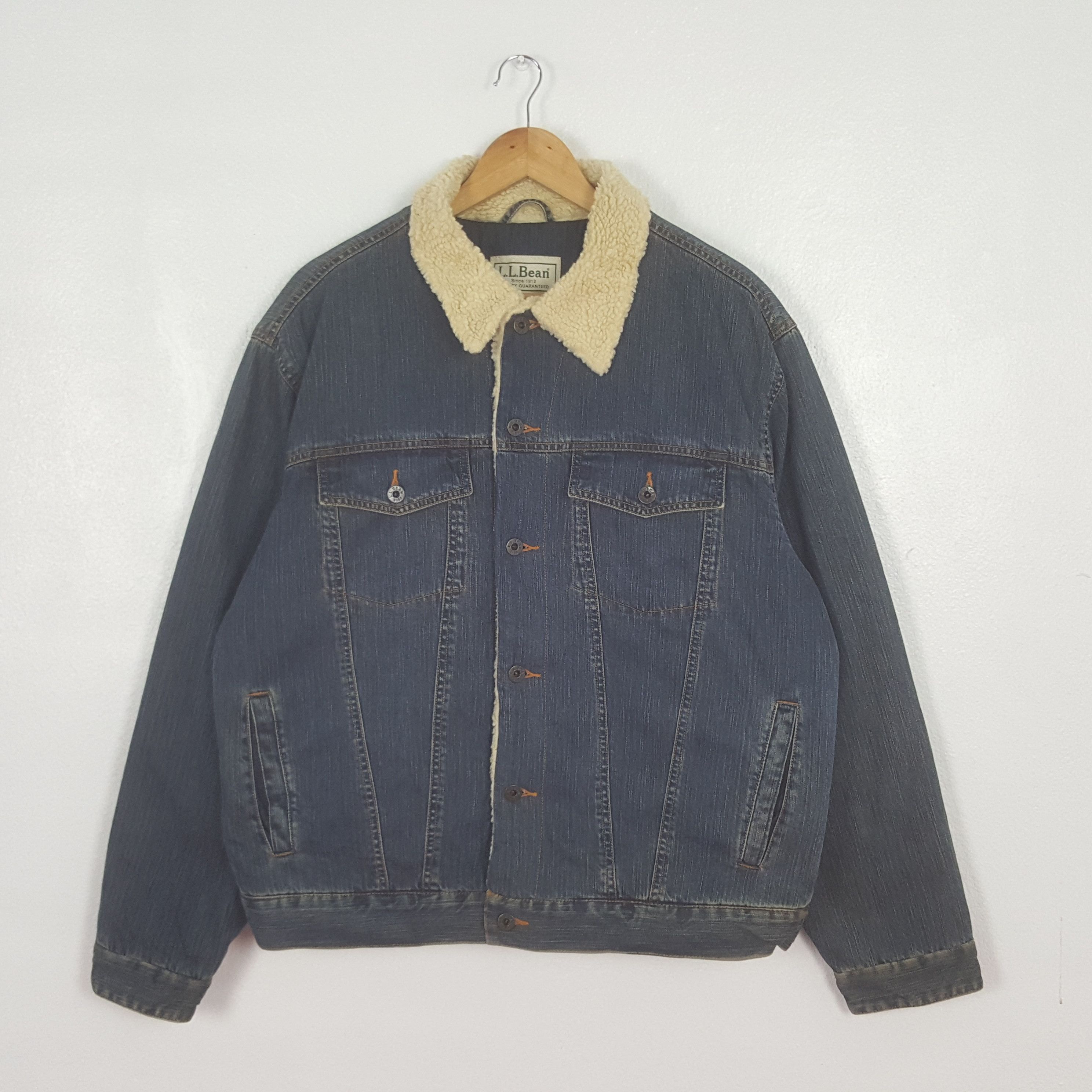 L.L. Bean Vintage LL Bean American Style Denim Jacket C317N18 Size US XL / EU 56 / 4 - 1 Thumbnail