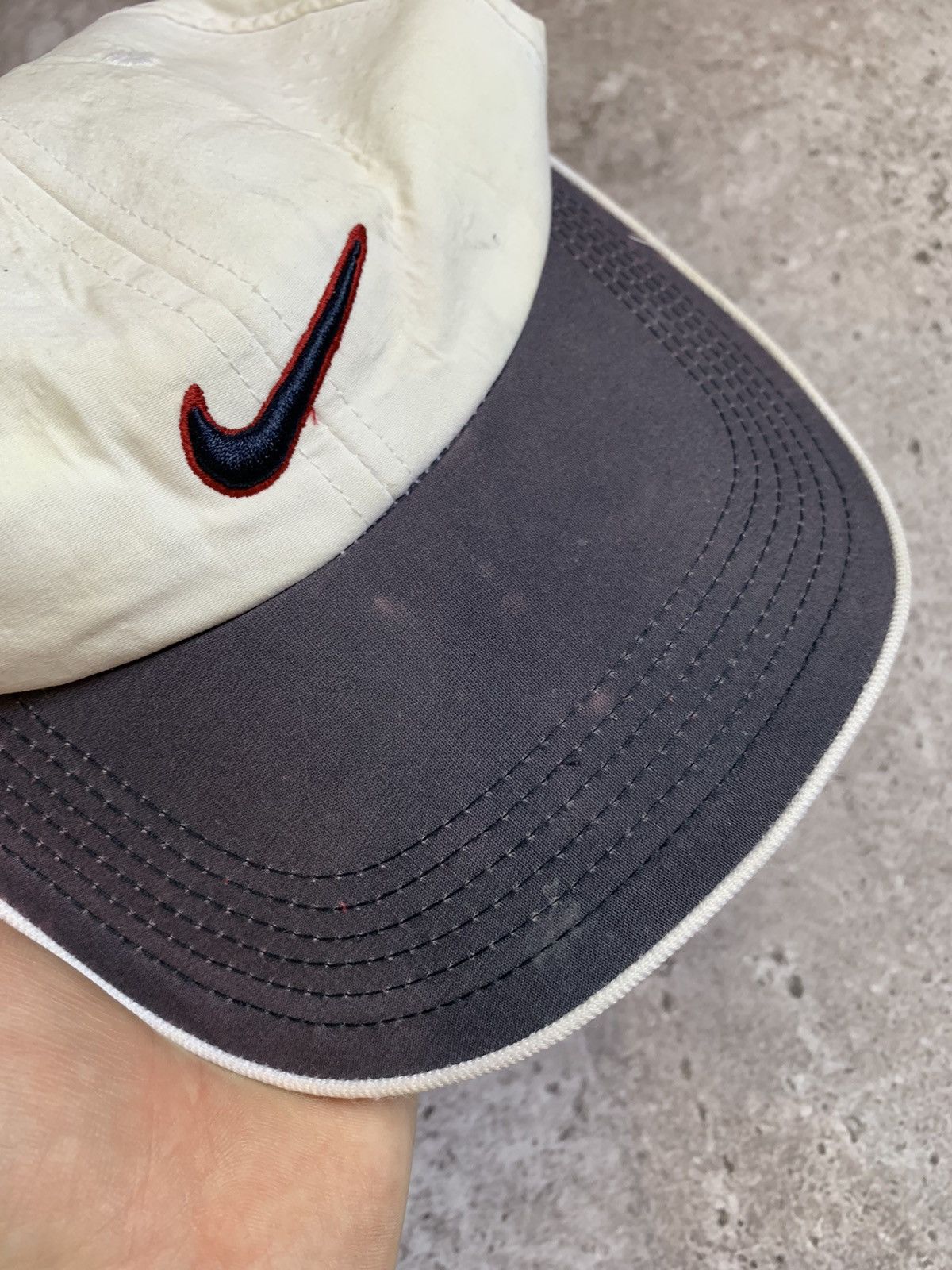 Nike × Vintage Nike Vintage 90s Center Swoosh Hat Cap Snapback Rare Sport Size ONE SIZE - 2 Thumbnail