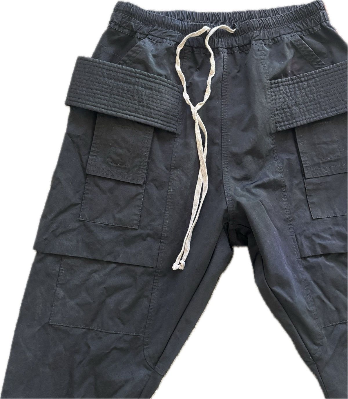 Rick Owens SS17 Rick Owens DRKSHDW Black Nylon Creatch Cargo Pants Size US 30 / EU 46 - 3 Thumbnail