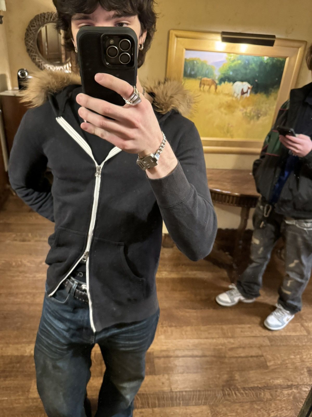 If Six Was Nine × Japanese Brand × Le Grande Bleu (L.G.B.) Fur hoodie if six was nine style Size US L / EU 52-54 / 3 - 5 Thumbnail