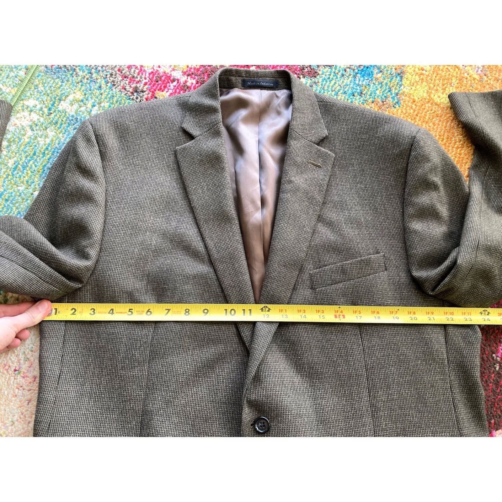 Ralph Lauren Lauren Ralph Lauren Blazer Mens 46R Brown 100% Wool Sport Coat 2 Button Size 46R - 5 Thumbnail