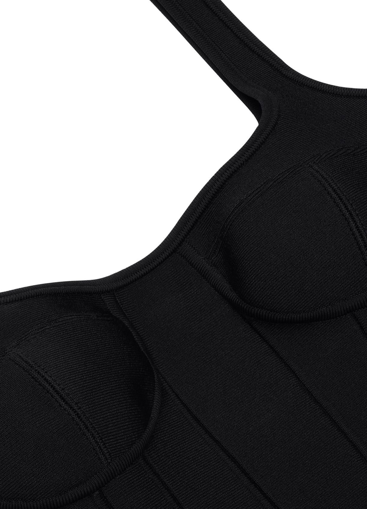 Celine o1w1db11124 Underpinning Corset Crop Top in Black Size XS / US 0-2 / IT 36-38 - 3 Thumbnail