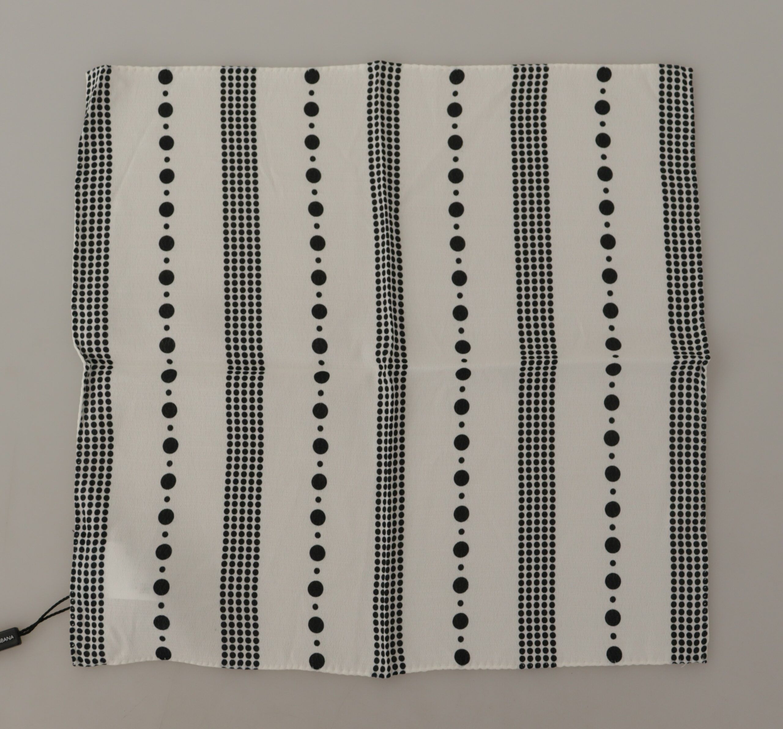 Dolce & Gabbana Elegant Dotted Stripe Men's Square Men's Scarf Size ONE SIZE - 1 Thumbnail