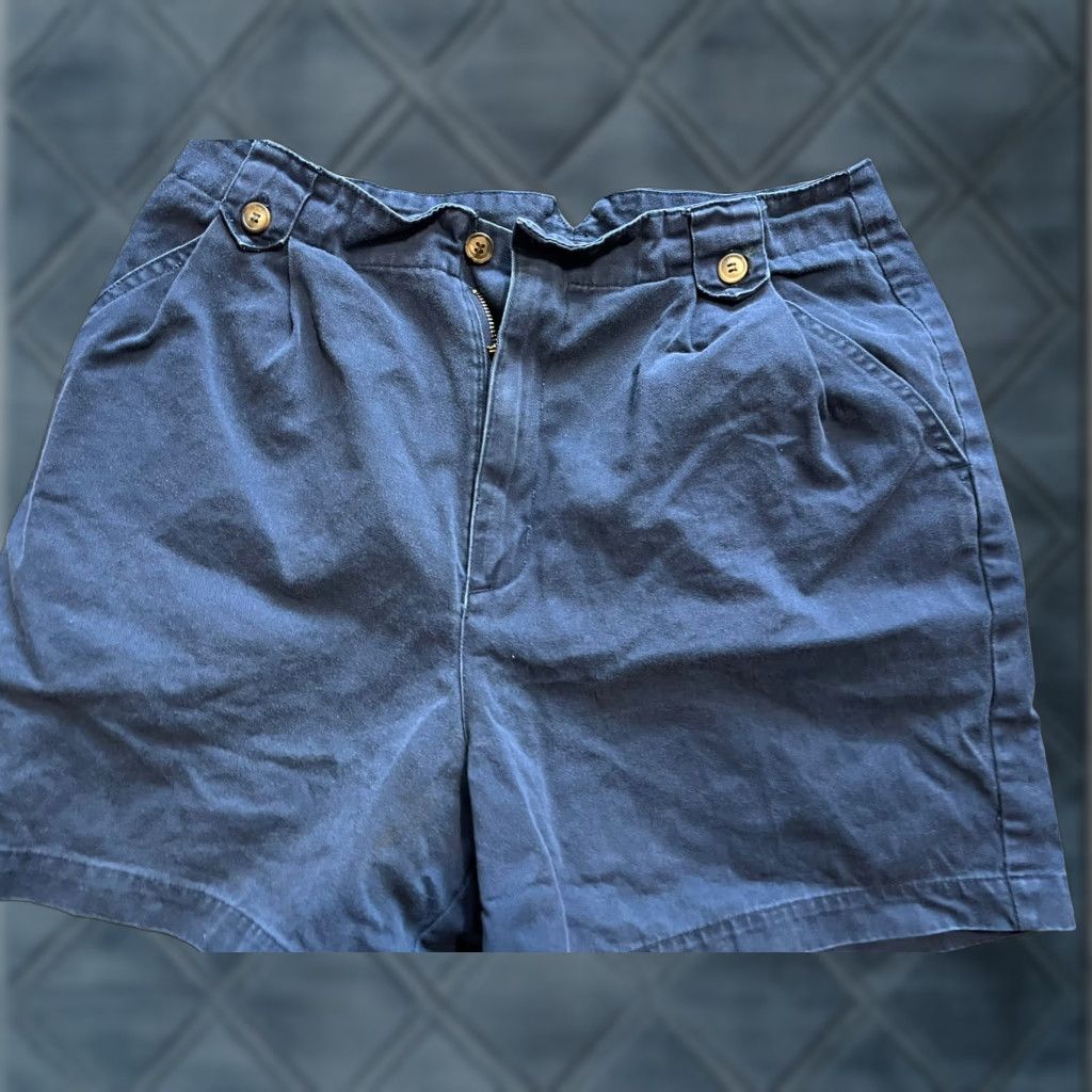 Gloria Vanderbilt Vtg Gloria Vanderbilt Navy Blue Women Shorts Sz 12 Petite Classic High Waist Size 34" / US 12 / IT 48 - 1 Thumbnail