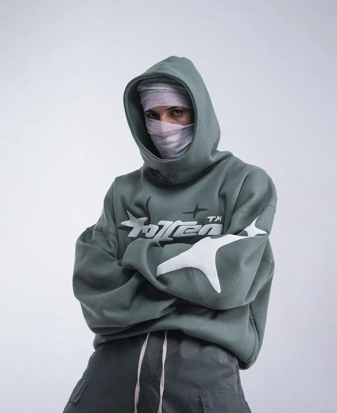 Designer × Vintage Puff Rubber Print Work Style American Street Hoodie Size US XL / EU 56 / 4 - 2 Thumbnail