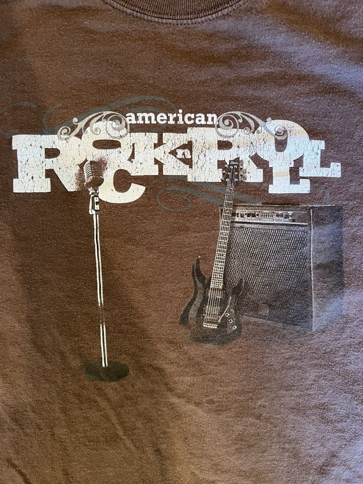 Vintage American Rock n Roll brown graphic t-shirt Size US L / EU 52-54 / 3 - 2 Thumbnail
