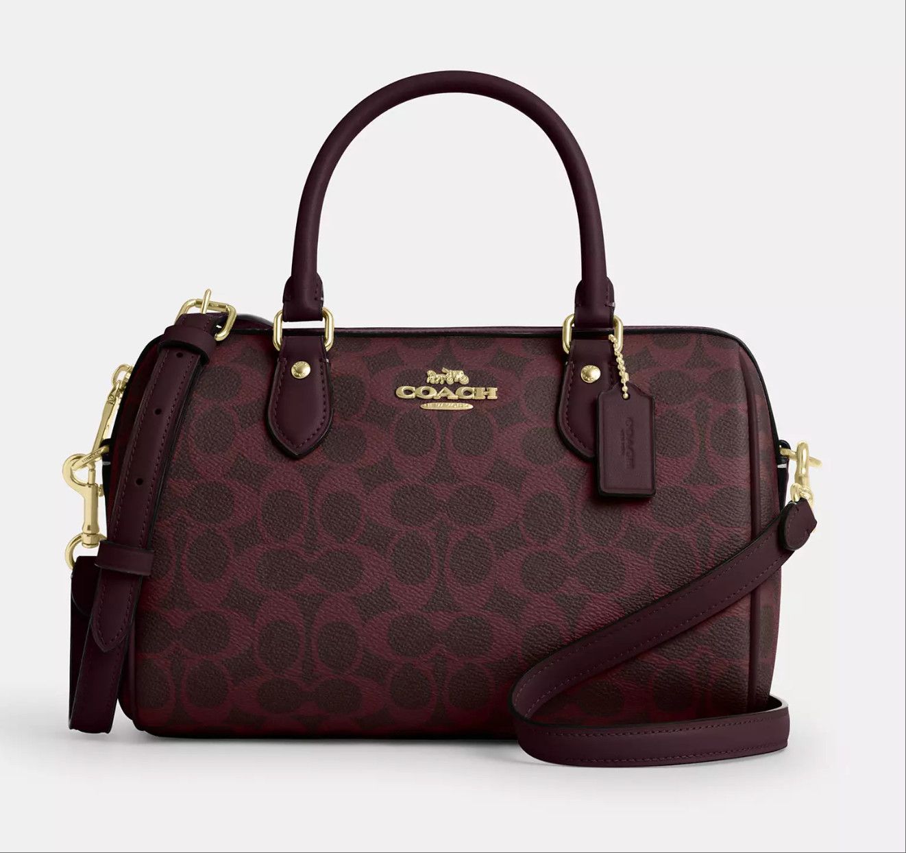 Coach NWT Coach Rowan Satchel Bag In Signature Canvas CV961 Size ONE SIZE - 5 Thumbnail