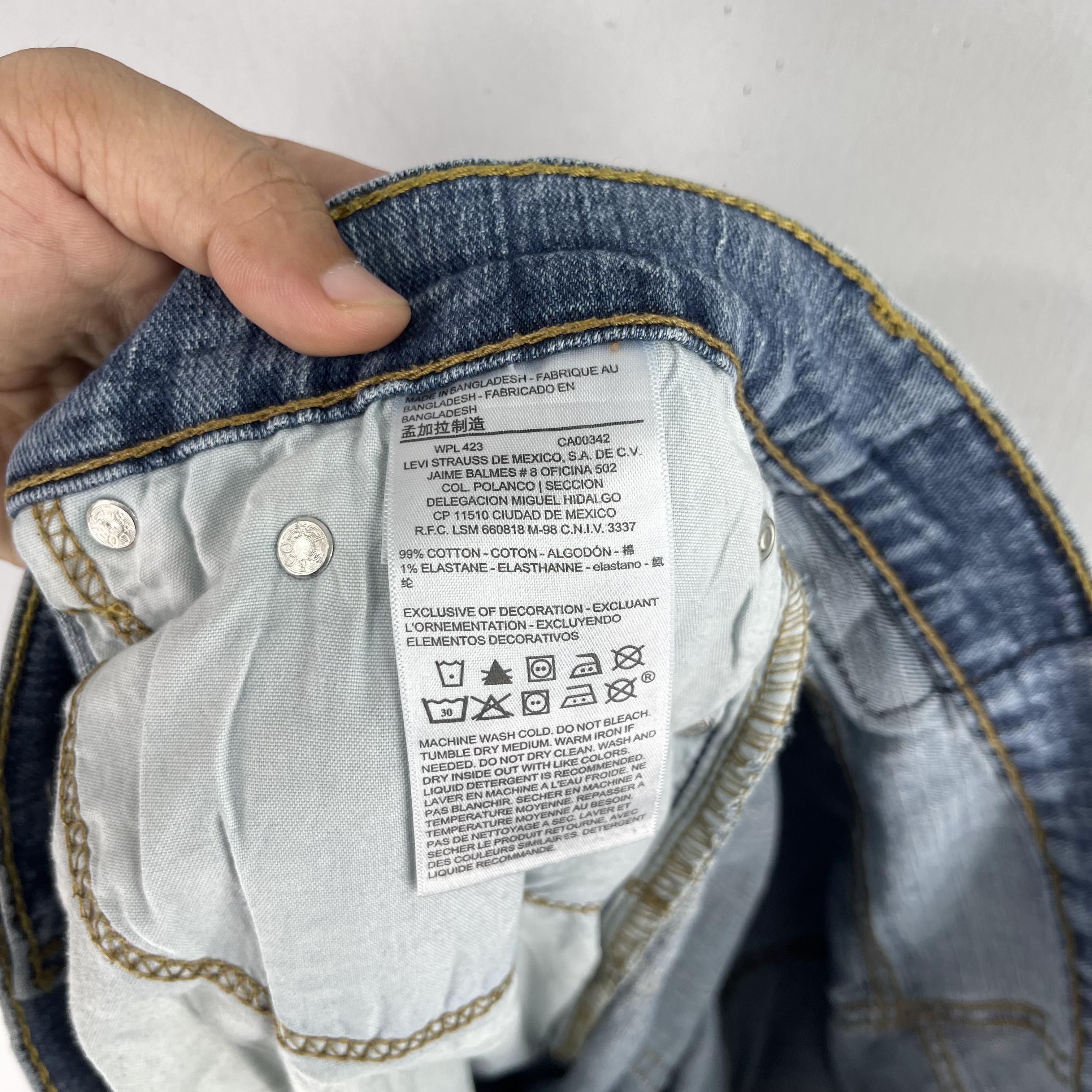 Levi's Size 37 Vintage Levis 285 Denizen Distressed Dirty Jeans Size US 37 - 3 Thumbnail