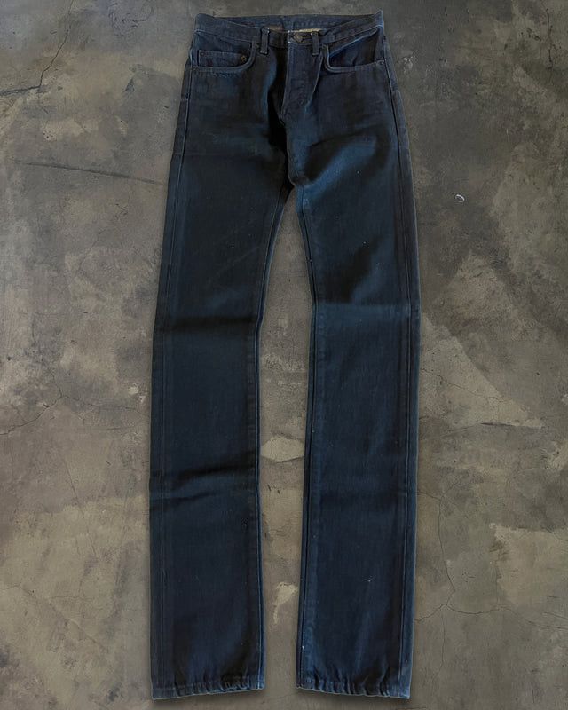 Dior DIOR HOMME AW2008 'LUMIERE DU NORD' WAXED BLEU MARINE DENIM Size US 26 / EU 42 - 1 Thumbnail