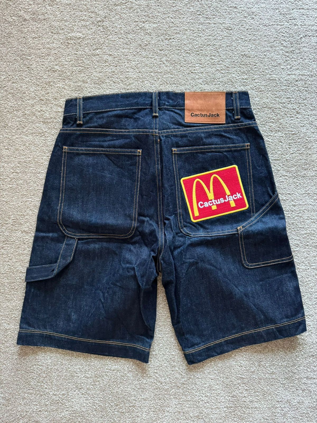 Travis Scott Travis Scott x McDonald's CJ Arches Denim Shorts in Indigo Size US 32 / EU 48 - 2 Thumbnail