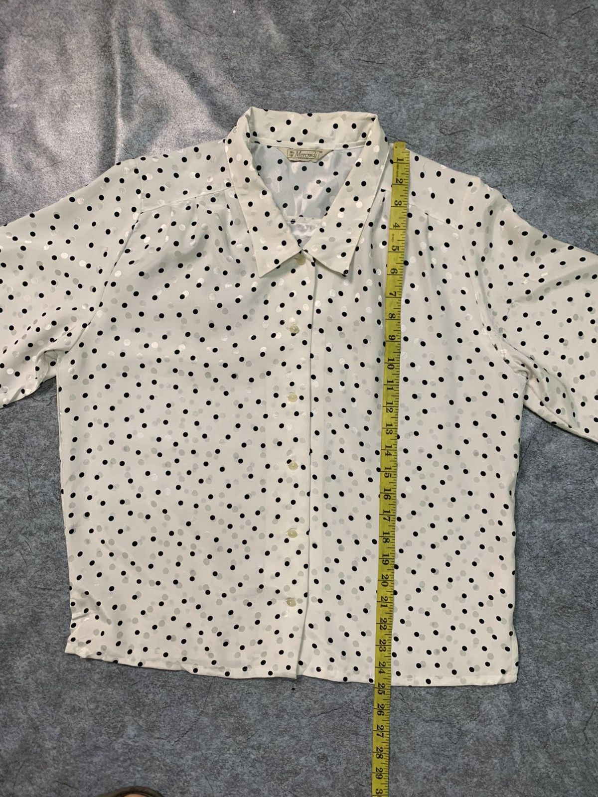 Other Rare Design Vintage Long Sleeve Mercredi Polka Dot Blouse Size M / US 6-8 / IT 42-44 - 8 Thumbnail