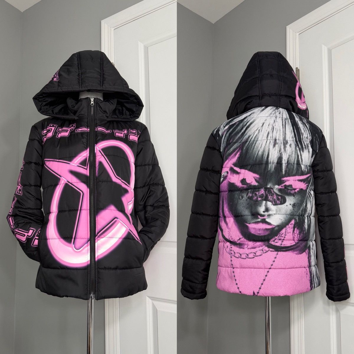 Other Shadow Banned Y2K KINSHI Puffer Jacket Pink (M) Size US M / EU 48-50 / 2 - 1 Thumbnail
