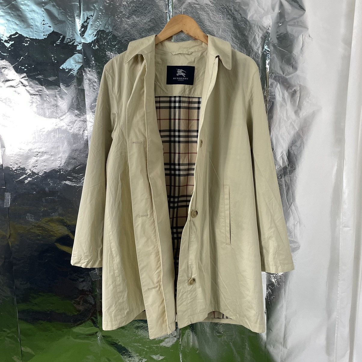 image of Burberry Beige Coat Old Money Streetwear, Women's (Size XS)