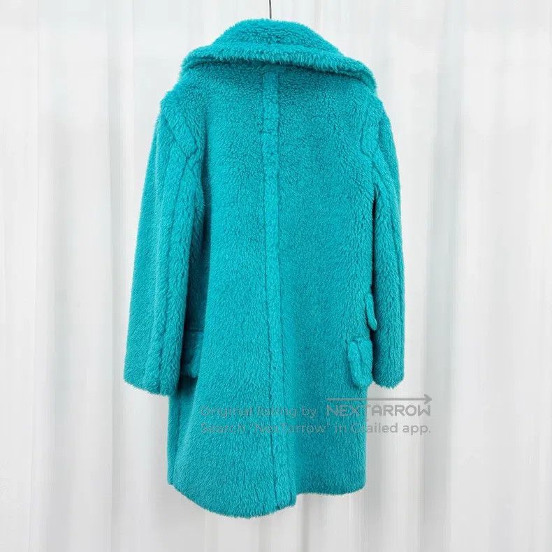 Max Mara Max Mara Teal Teddy Fur Coat Size XXS / US 00 / IT 34 - 2 Thumbnail