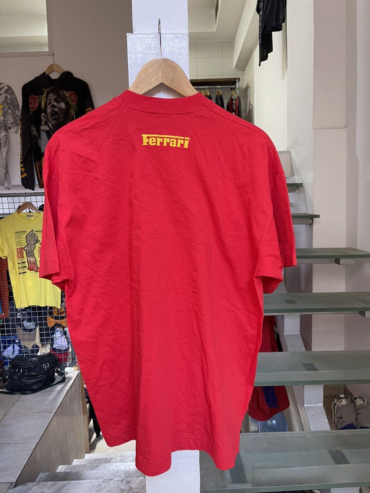 Ferrari Vintage Ferrari Big Logo T shirt 90s Size US XL / EU 56 / 4 - 2 Thumbnail