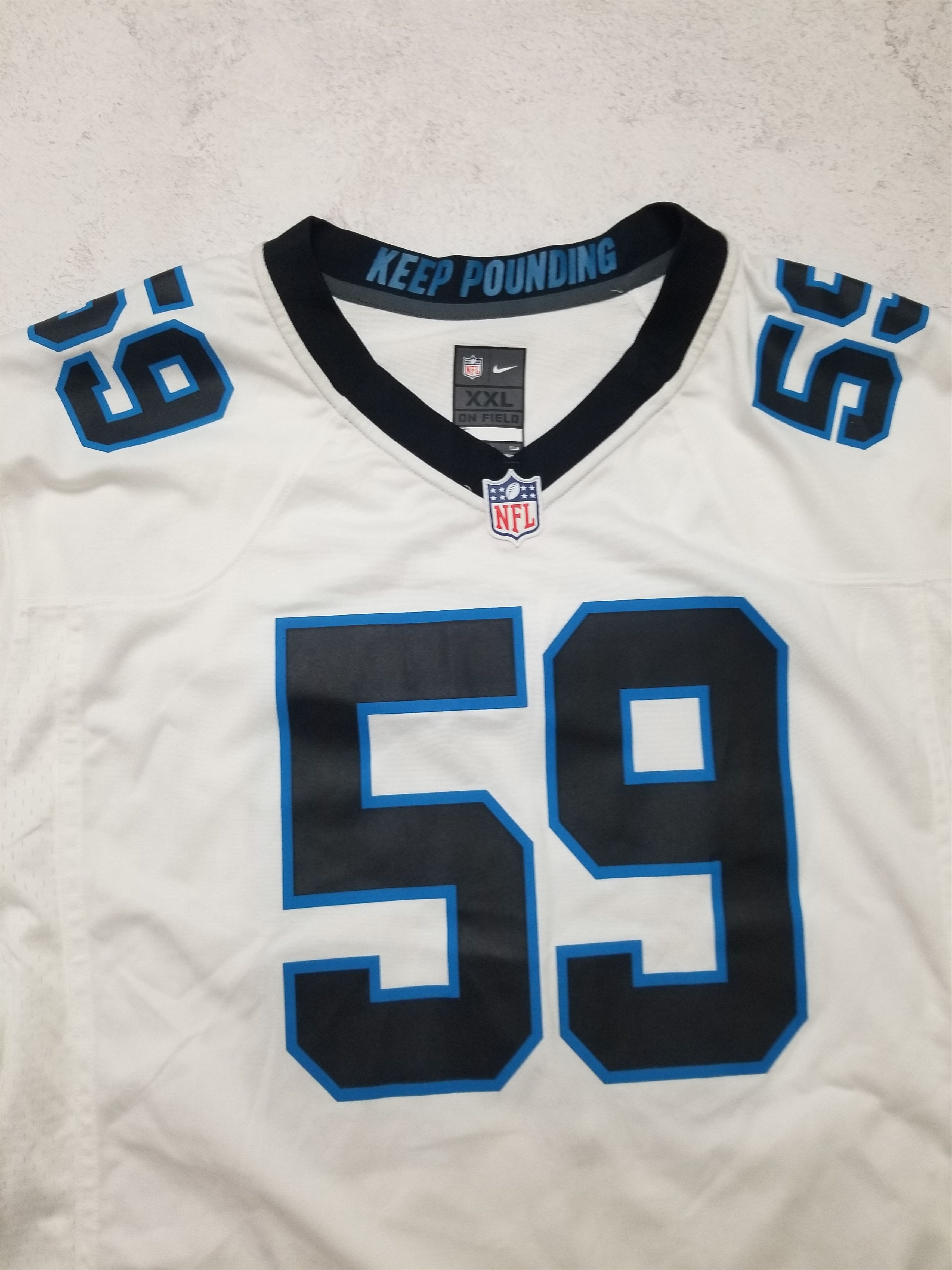 Nike Luke Keuchly #59 Carolina Panthers Nike OnField NFL Jersey Size US XXL / EU 58 / 5 - 15 Thumbnail