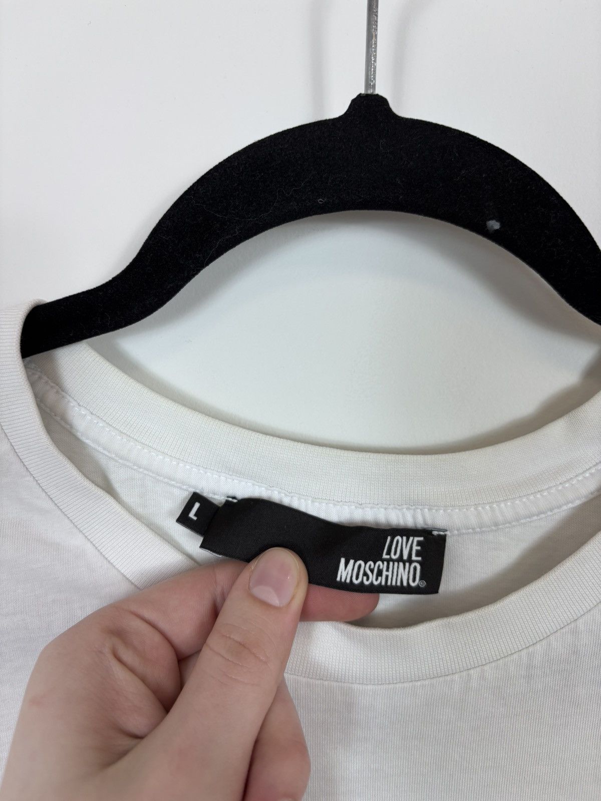 Moschino Love Moschino Men’s Big Logo White T-Shirt Tee Size US L / EU 52-54 / 3 - 12 Thumbnail