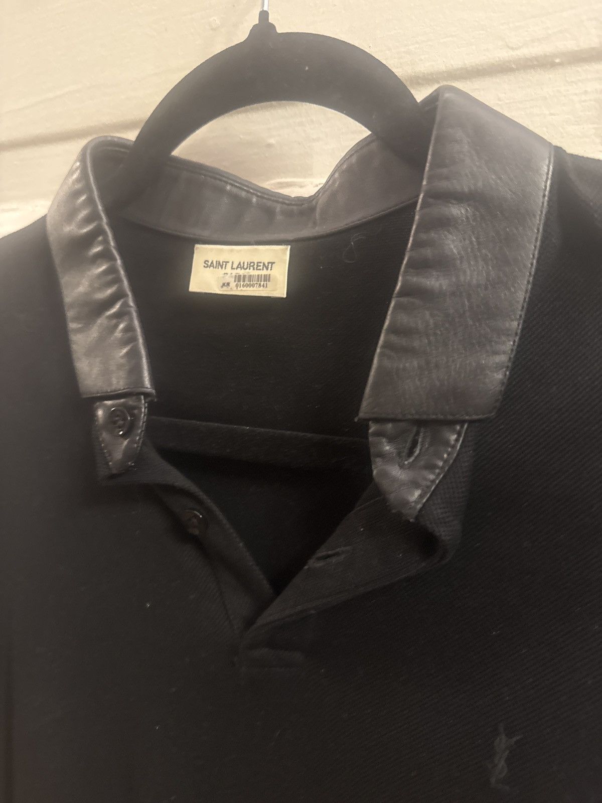 Saint Laurent Paris Saint Laurent Paris calfskin polo Size US L / EU 52-54 / 3 - 5 Thumbnail