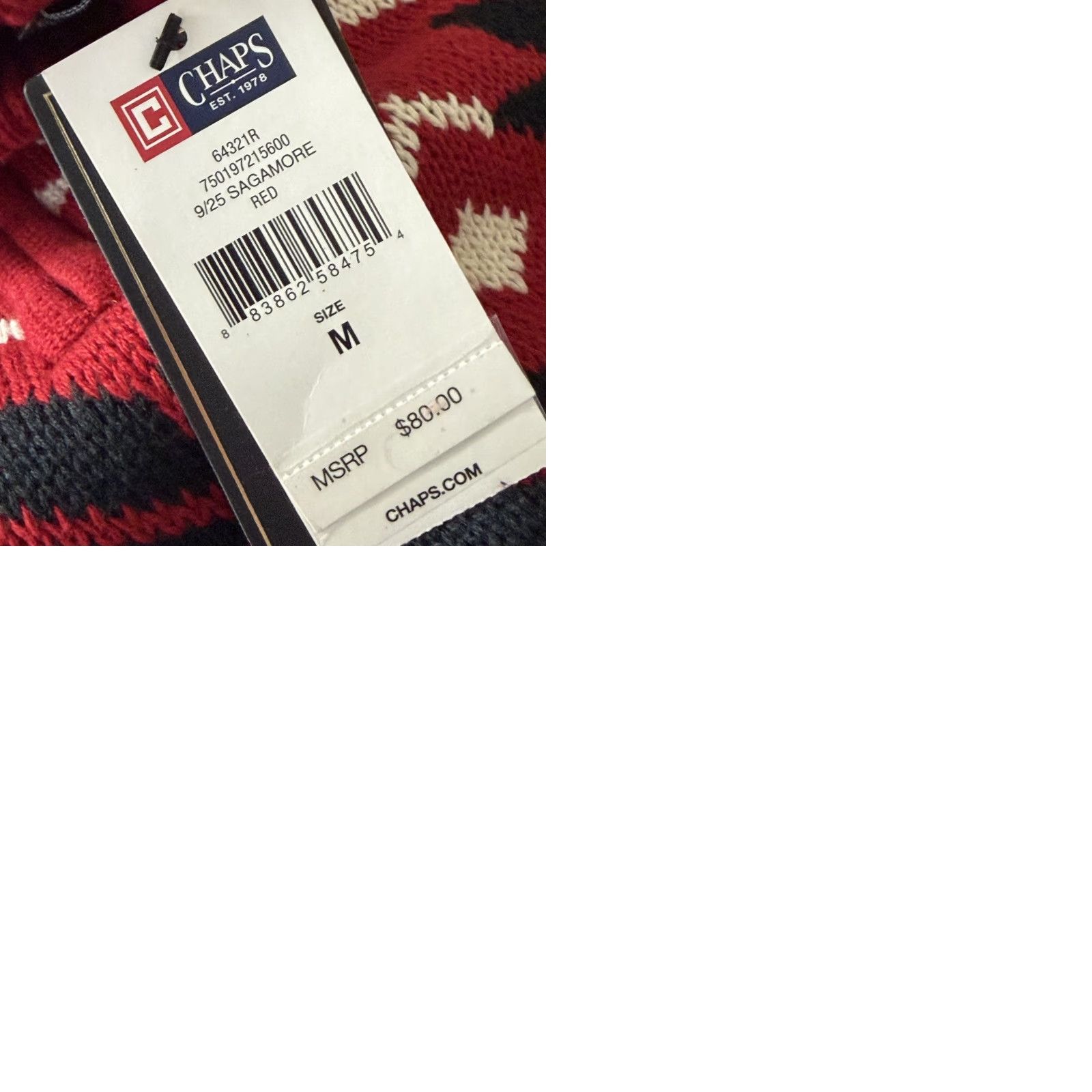 Chaps Chaps Ralph Lauren Sweater Mens M Red Nordic 1/4 Zip Knit Winter Classic Size US M / EU 48-50 / 2 - 10 Thumbnail