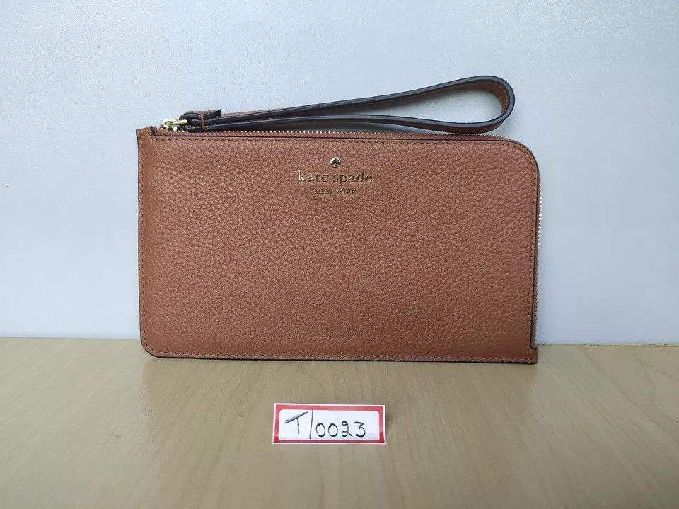 Kate Spade Kate Spade New York L-Zip Leather Wristlet T-0023 Size ONE SIZE - 10 Thumbnail