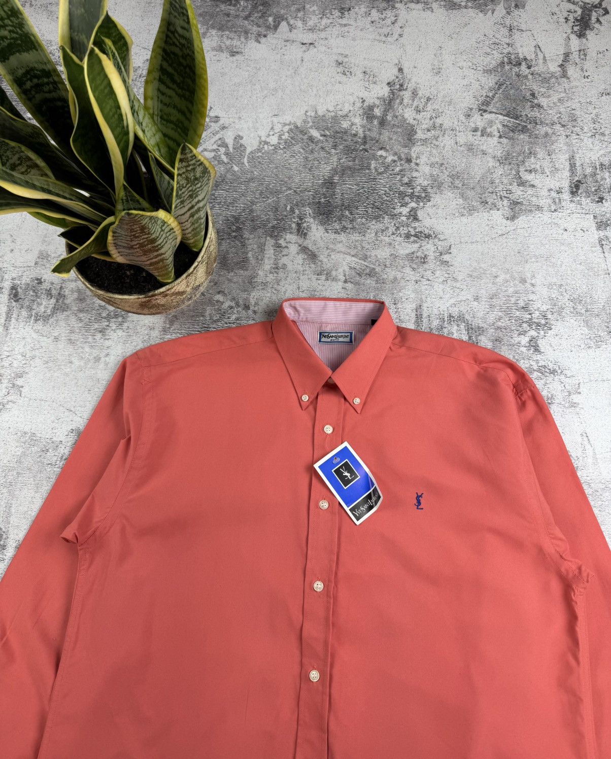 Yves Saint Laurent NEW Tag Yves Saint Laurent YSL 80S Longsleeve Button Shirt Size US L / EU 52-54 / 3 - 6 Thumbnail
