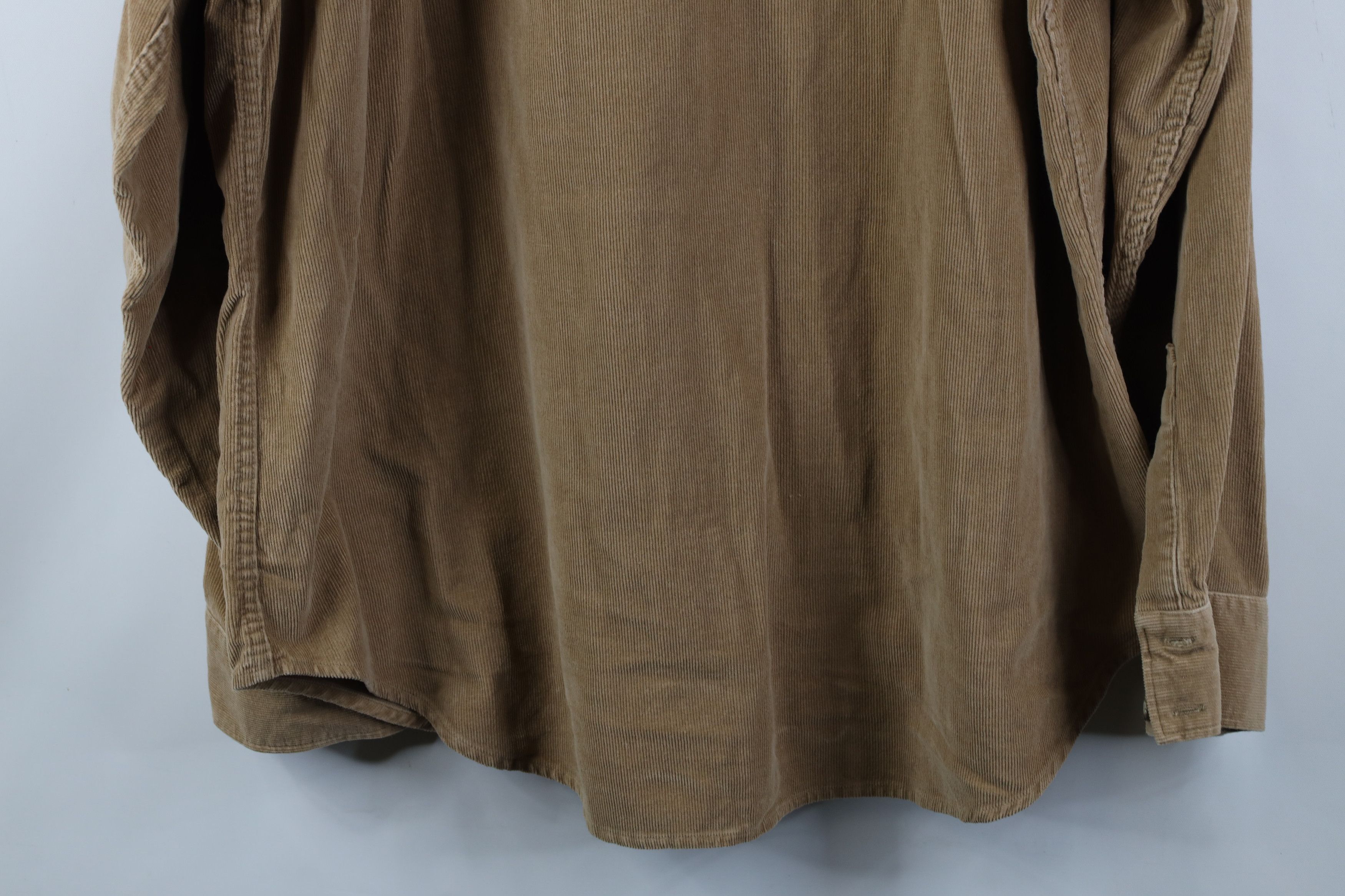 Gap Vintage 90s Y2K Gap Corduroy Collared Button Shirt Beige Tan Size US XXL / EU 58 / 5 - 12 Thumbnail