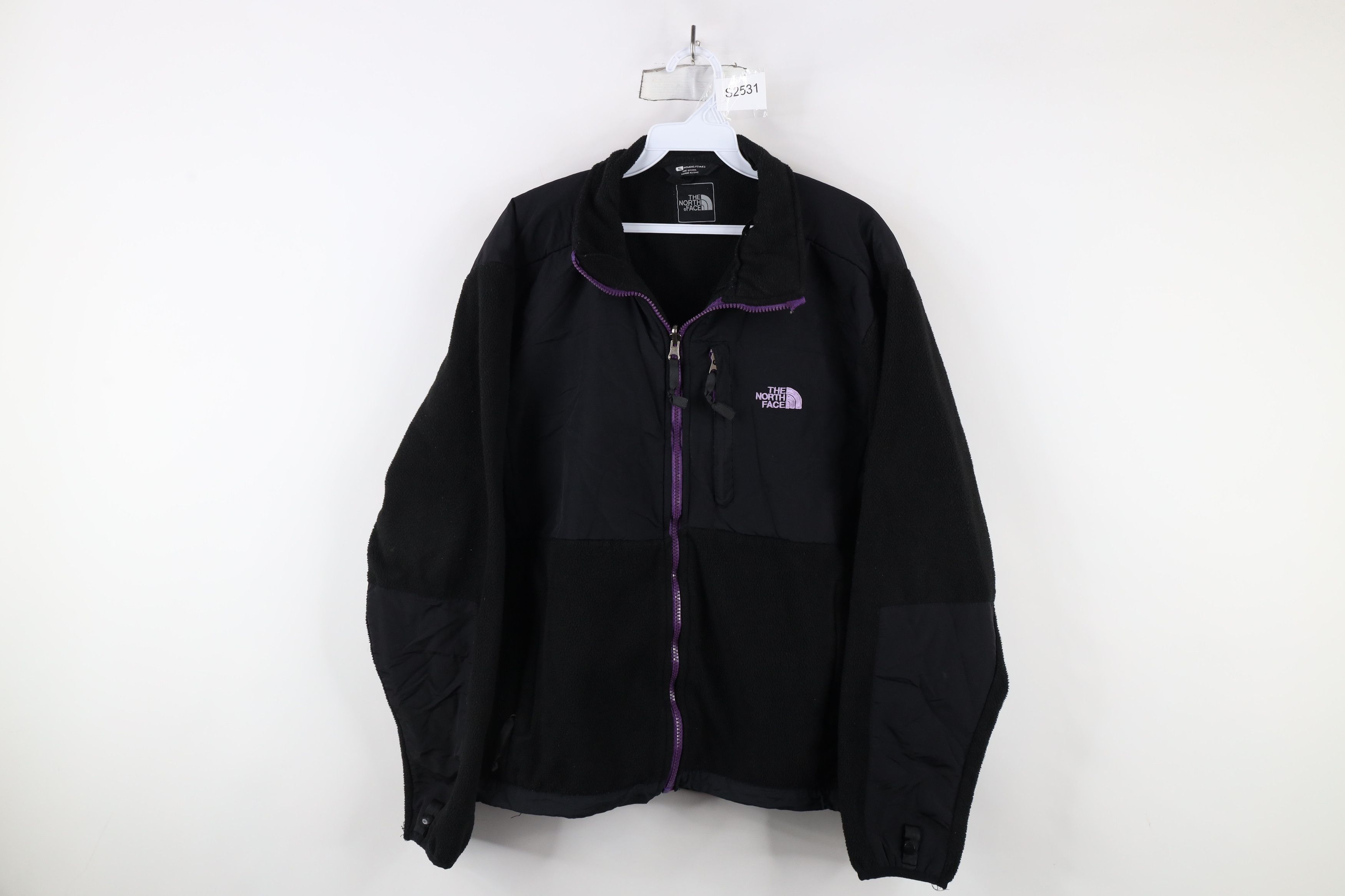 The North Face × Vintage Vintage The North Face Denali Fleece Jacket Black Purple Size XL / US 12-14 / IT 48-50 - 1 Thumbnail