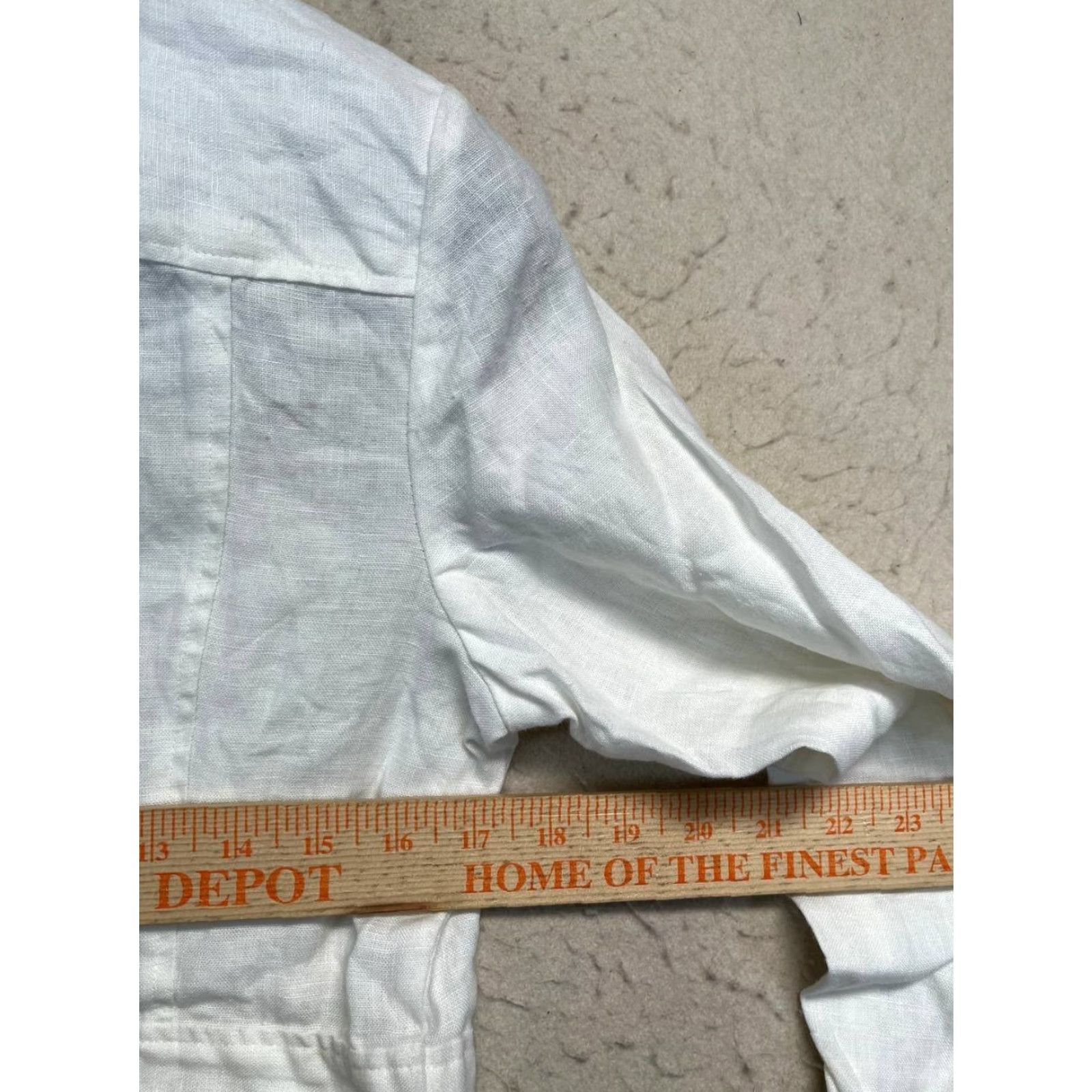 Vintage VINTAGE Paraphrase Women Jacket 8 White Linen Short Sleeve Long Sleeve Pockets Bomber 90s Casual Party/Cocktail Travel Fall Spring Summer Button Size M / US 6-8 / IT 42-44 - 3 Thumbnail