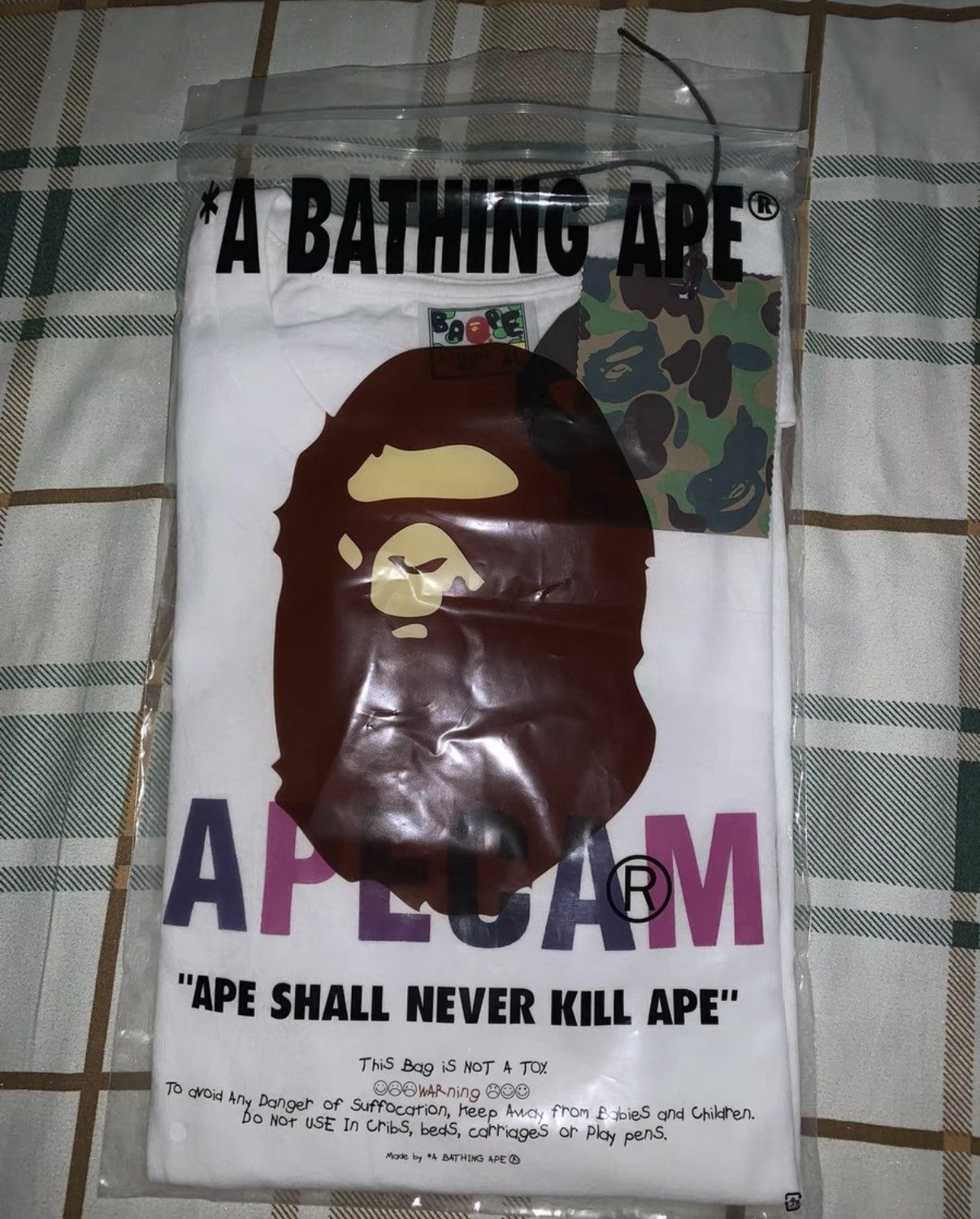 Bape BAPE OG Nigo era white short-sleeve tee Size US XL / EU 56 / 4 - 5 Thumbnail