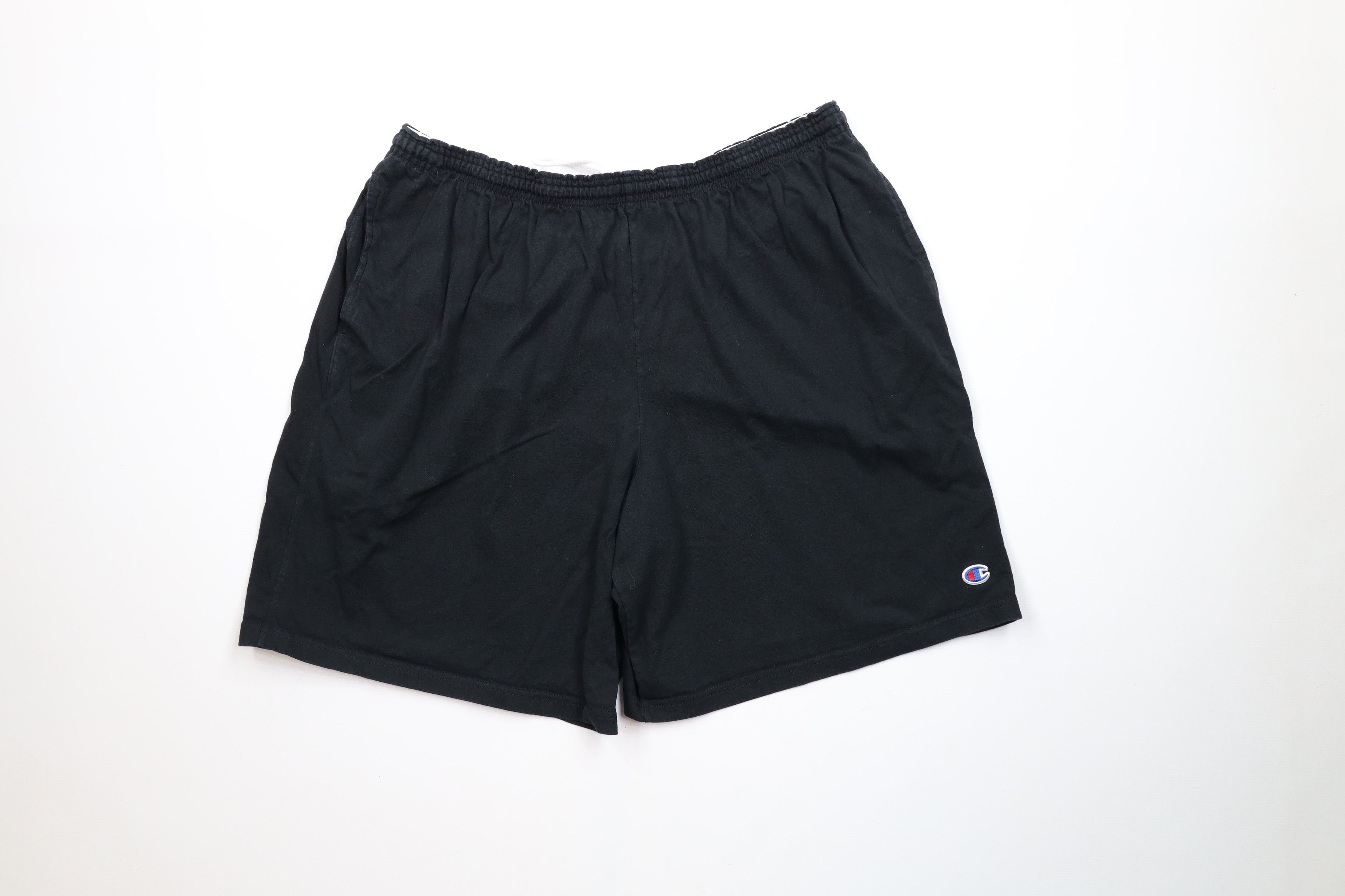 Champion × Vintage Vintage Champion Faded Above Knee Cotton Dad Shorts Black Size US 38 / EU 54 - 1 Thumbnail