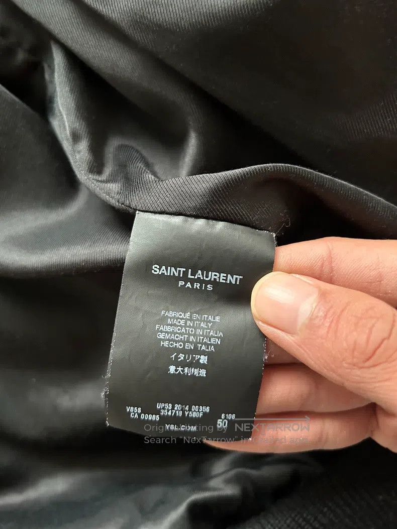 Saint Laurent Paris Saint Laurent Paris Burgundy and black wool mixed leather Size US M / EU 48-50 / 2 - 6 Thumbnail