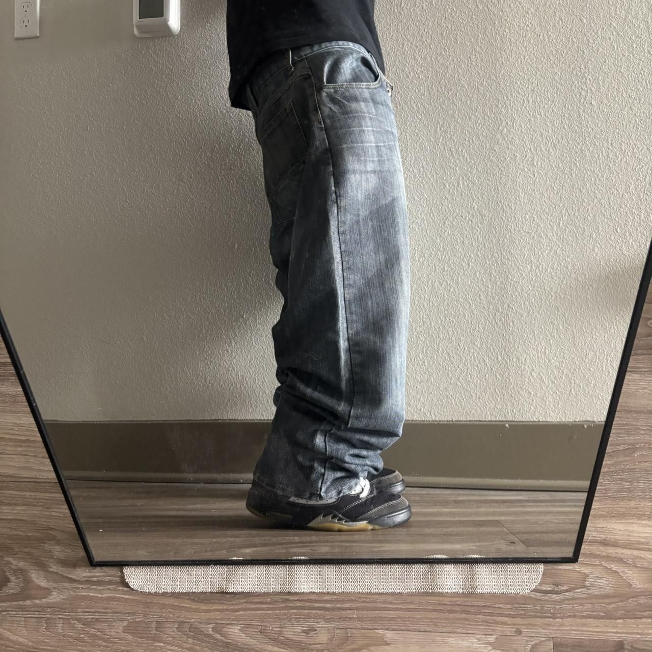 Vintage Crazy Vintage Y2K/2000s Baggy Grunge Dark Wash Skater Denim Jeans! 40x32 Size US 40 / EU 56 - 2 Thumbnail