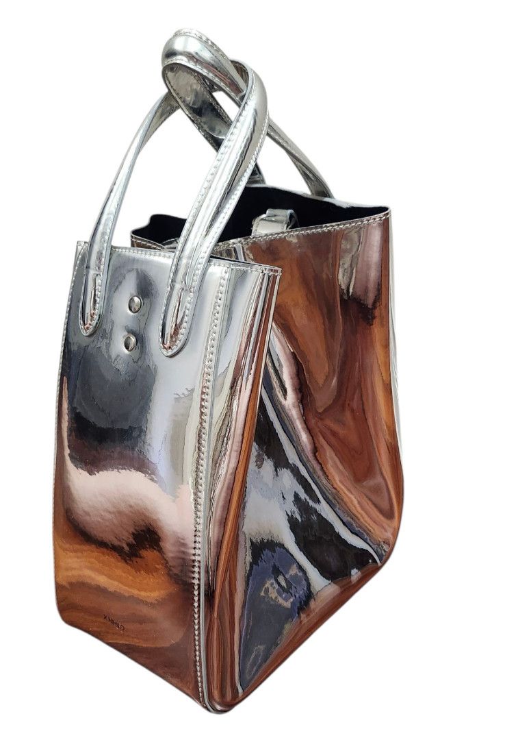 Other X NIHILO Silver Metallic Tote Bag Structured Modern Designer Size ONE SIZE - 6 Thumbnail