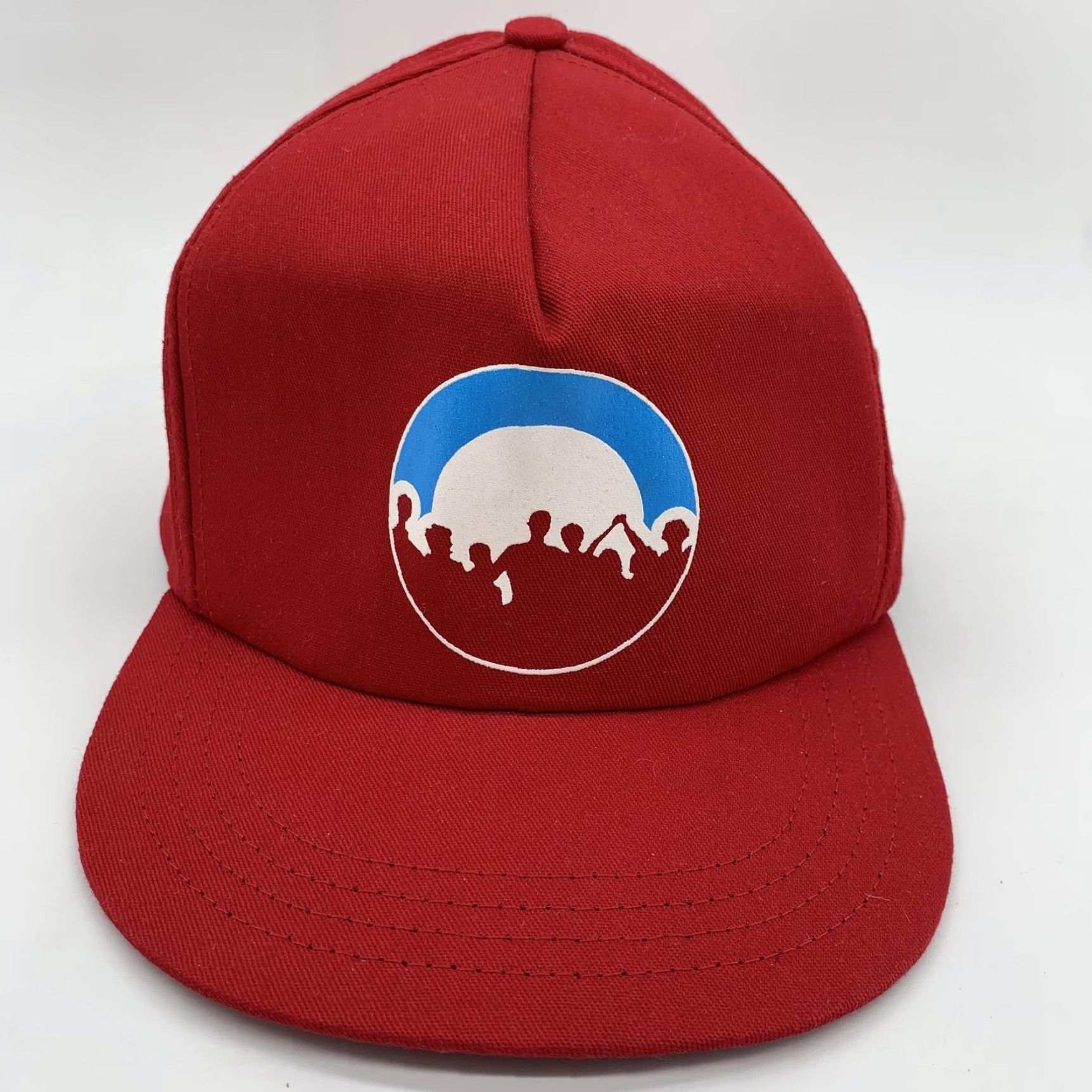 Vintage Unionwear Hat Red One Size Adult Strap Back Workers Unite Logo USA Mens Size ONE SIZE - 3 Thumbnail