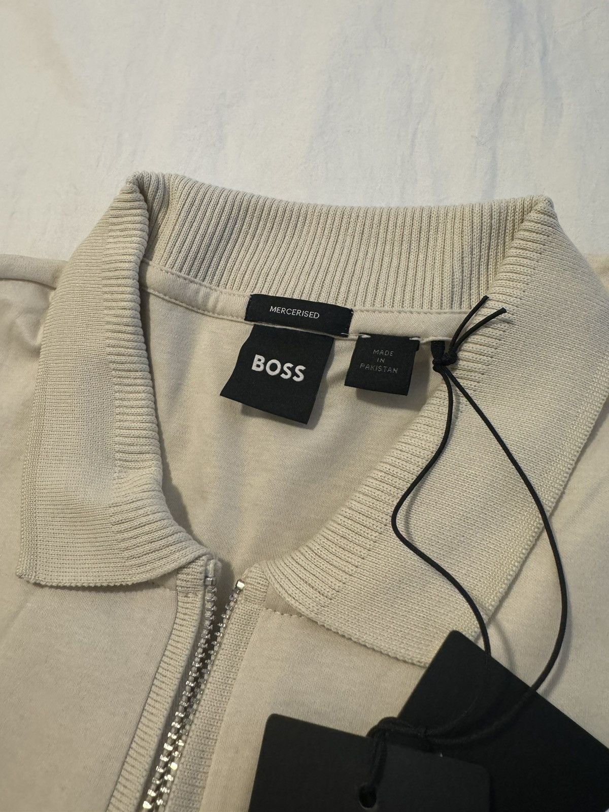 Hugo Boss Mercerised Slim Fit Polo Zip Size US L / EU 52-54 / 3 - 4 Thumbnail