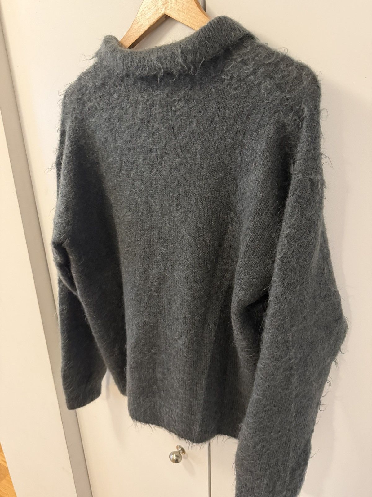 Auralee × Kith Brushed Super Kid Mohair Knit Polo, size 4 Size US L / EU 52-54 / 3 - 8 Thumbnail