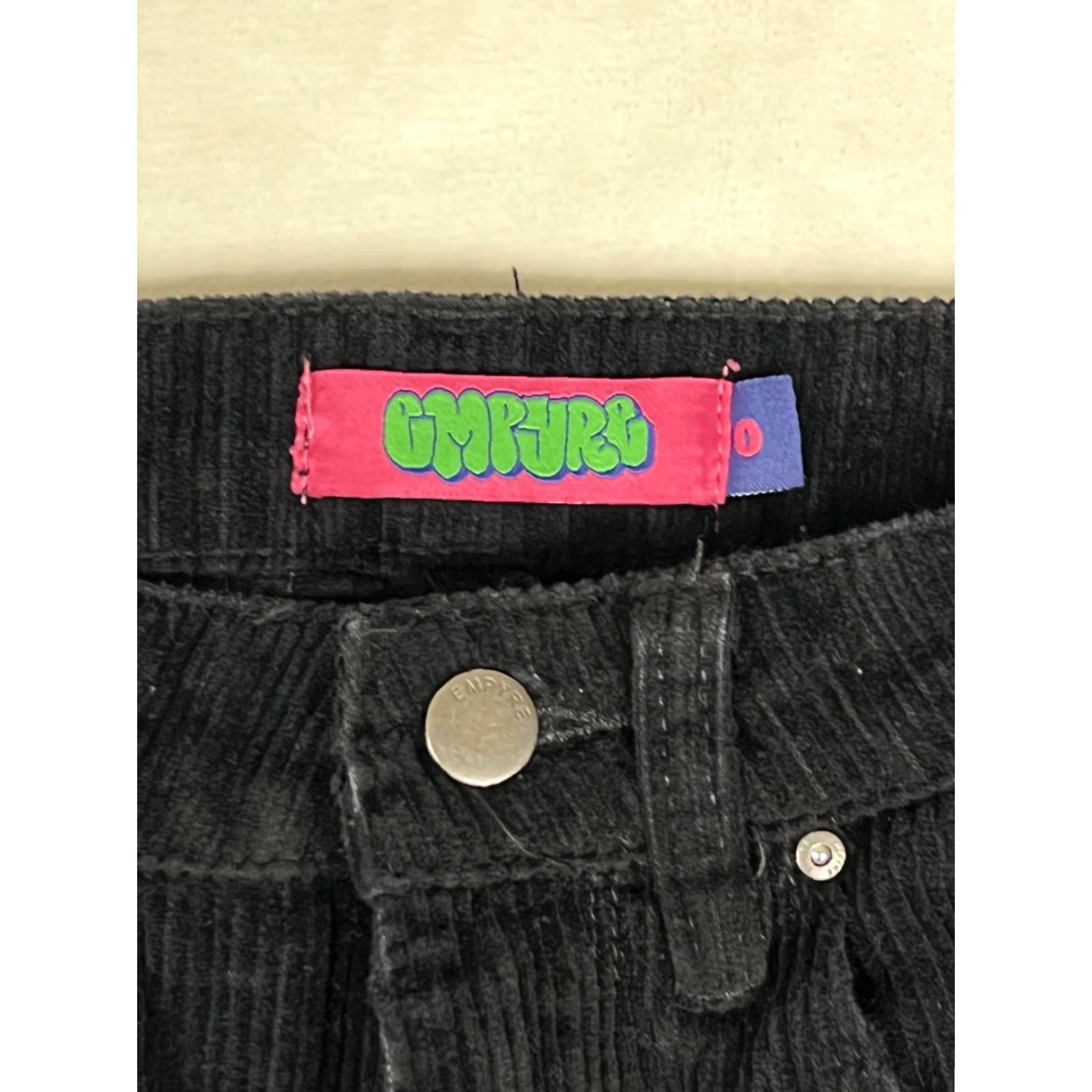 Empyre Empyre Corduroy Pants Women 0 Black Straight Leg Pockets Vintage No N/A Size 25" / US 0 / IT 36 - 4 Thumbnail
