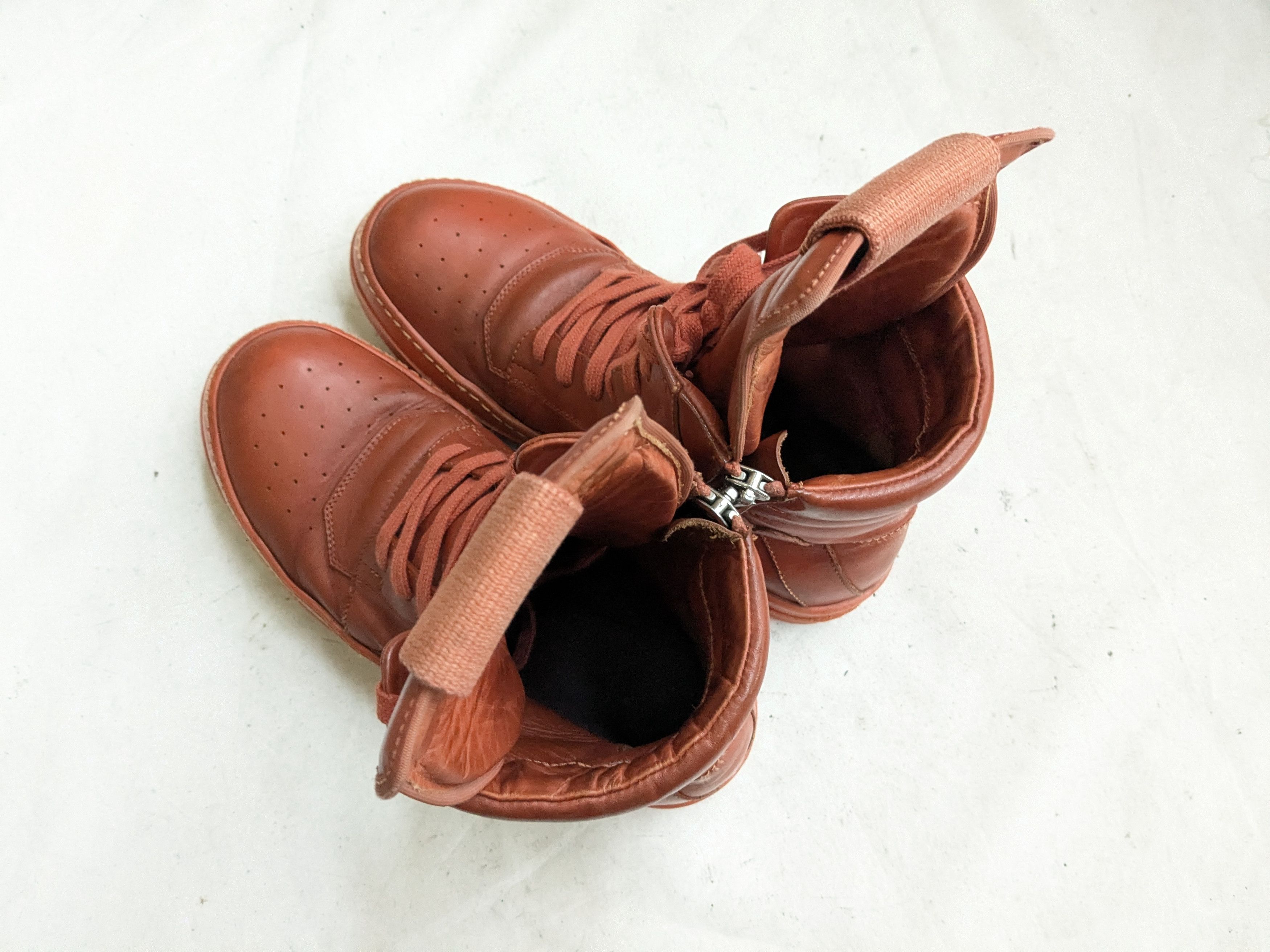Rick Owens Rick Ownes Geobasket Papaya Orange 9 42 Leather Size US 9 / EU 42 - 16 Thumbnail
