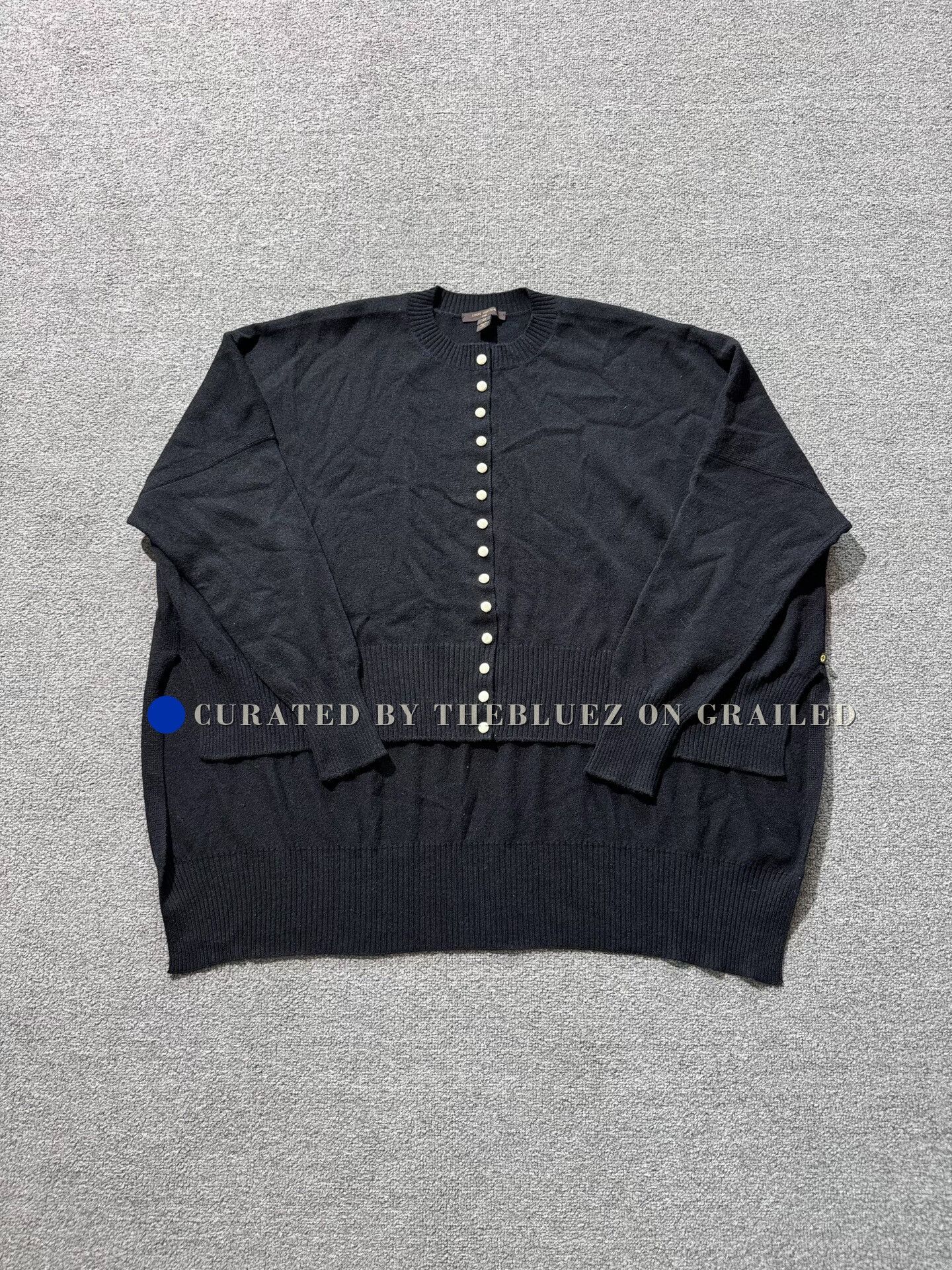 Louis Vuitton Louis Vuitton's latest black NBA knit logo cardigan