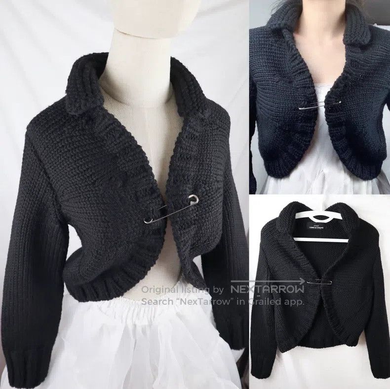 Comme des Garcons Comme des Garcons size F Pins Short Shawl Cardigan Knit Op Size XS / US 0-2 / IT 36-38 - 1 Thumbnail