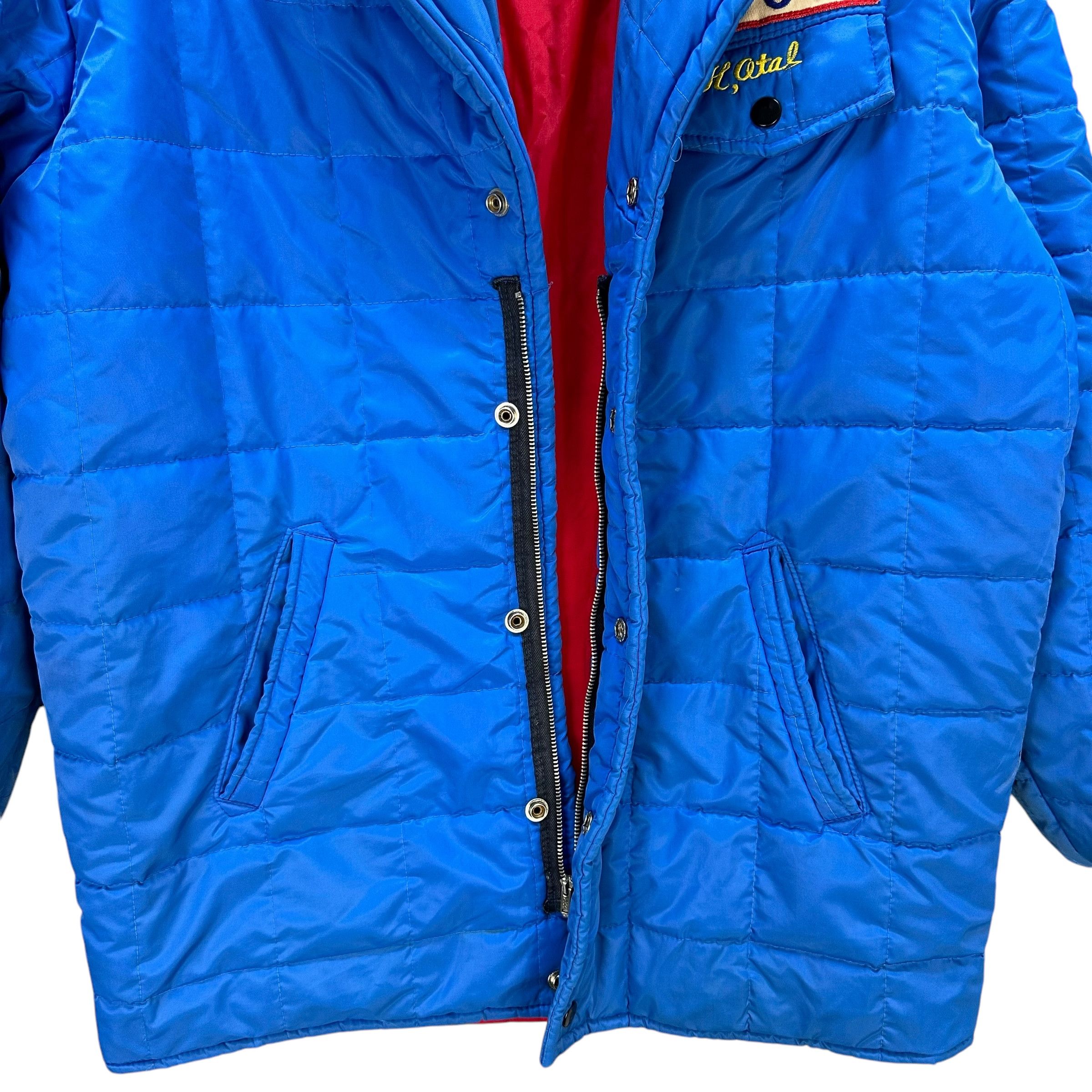 Japanese Brand Vintage 80's Blue Puffer Jacket TEAM SCCN Big Logo #A75-1801 Size US L / EU 52-54 / 3 - 11 Thumbnail