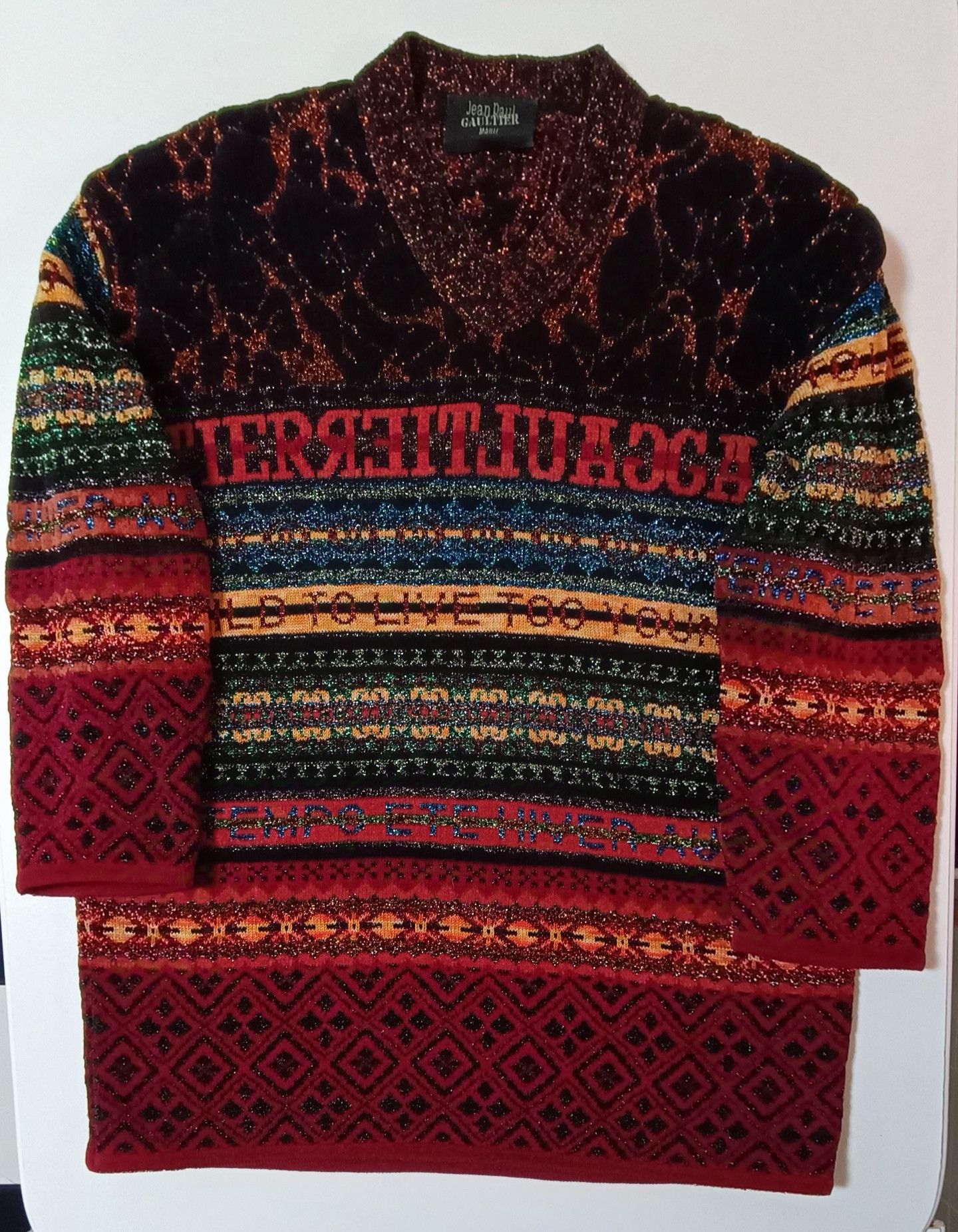 Jean Paul Gaultier Lurex oversize sweater Size US S / EU 44-46 / 1 - 12 Thumbnail