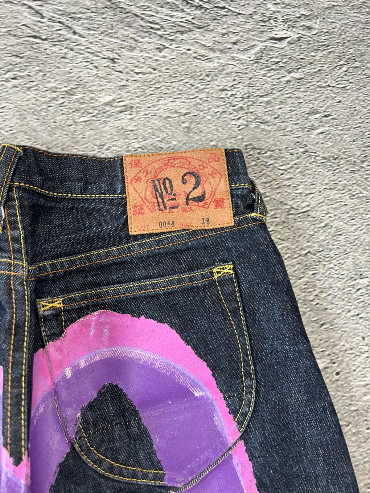Evisu × Japanese Brand × Vintage Evisu jeans daicock big logo vintage gradient purple pink Size 28" / US 6 / IT 42 - 2 Thumbnail