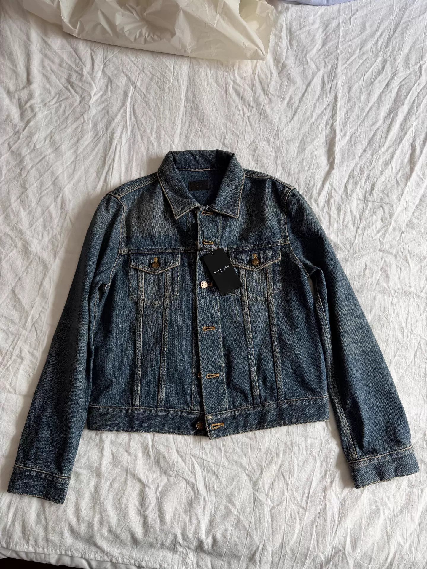 Saint Laurent Paris Saint Laurent Unisex Denim Jacket Ｑ23 Size US M / EU 48-50 / 2 - 1 Thumbnail