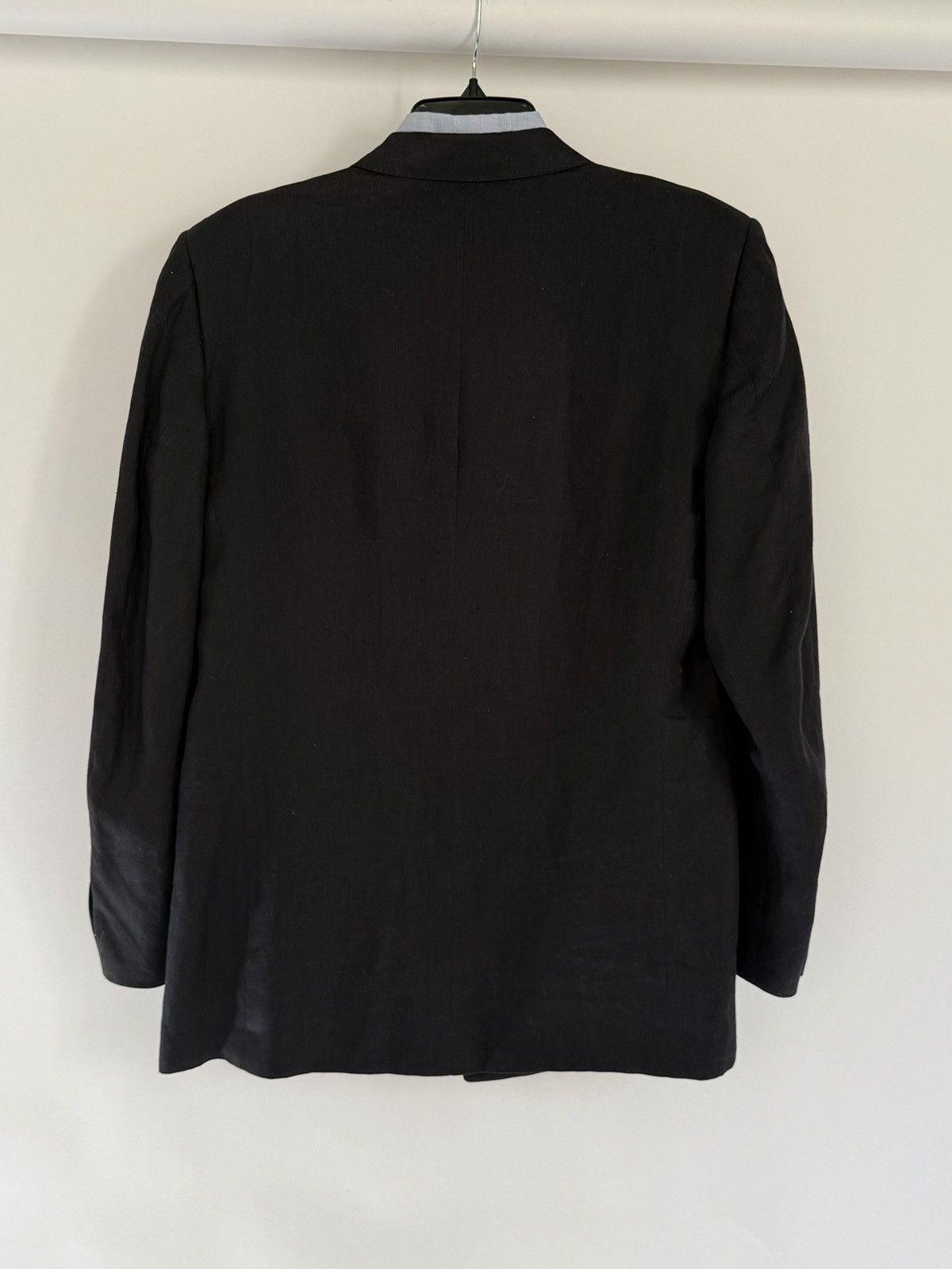 Gucci Gucci 100% Linen Navy Double-Breasted Blazer Size 50R - 3 Thumbnail