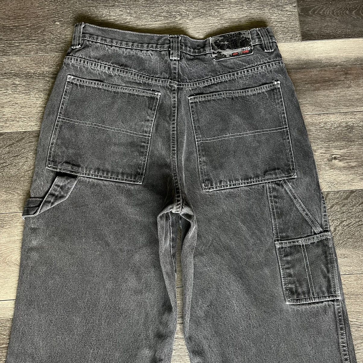 Vintage Vintage 1990s FNF Carpenter Skater Baggy Denim Jeans 34x32 Size US 34 / EU 50 - 3 Thumbnail